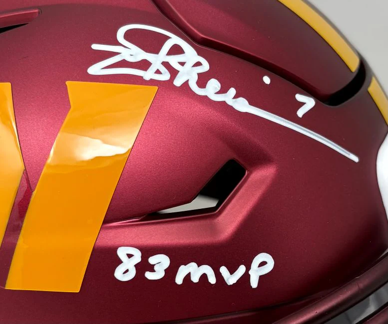 Joe Theismann Signed Washington Commanders MIDI SpeedFlex Helmet 83 MVP BAS - Image 2