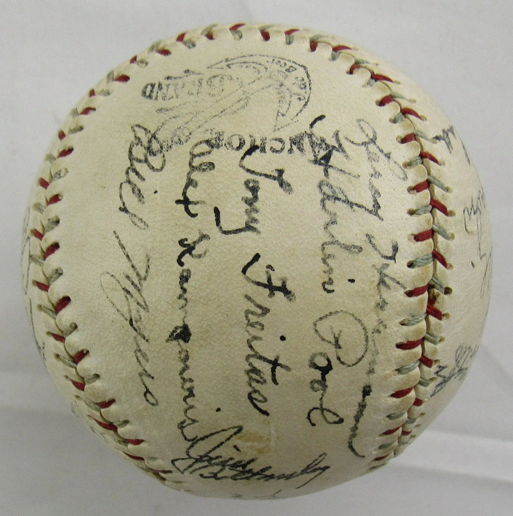 1935 Cincinnati Reds Team Signed Auto Rawlings Baseball JSA LOA Copy Z32303 - Image 2