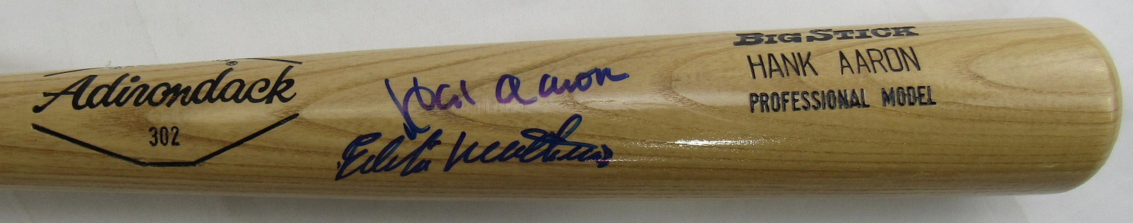 Hank Aaron Eddie Mathews Signed Auto Baseball Bat JSA X47270