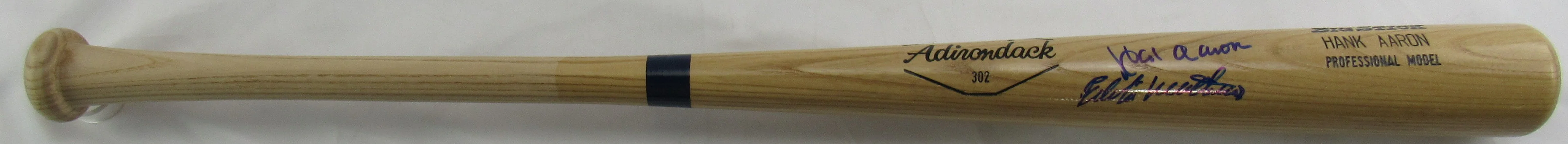 Hank Aaron Eddie Mathews Signed Auto Baseball Bat JSA X47270 - Image 2
