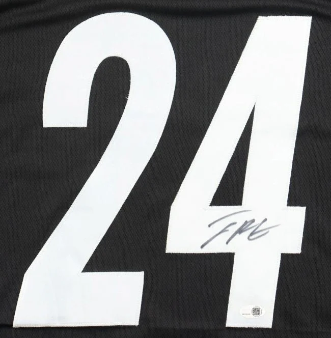 Joey Porter Jr Pittsburgh Signed Black Football Jersey JSA QR Hologram - Image 2