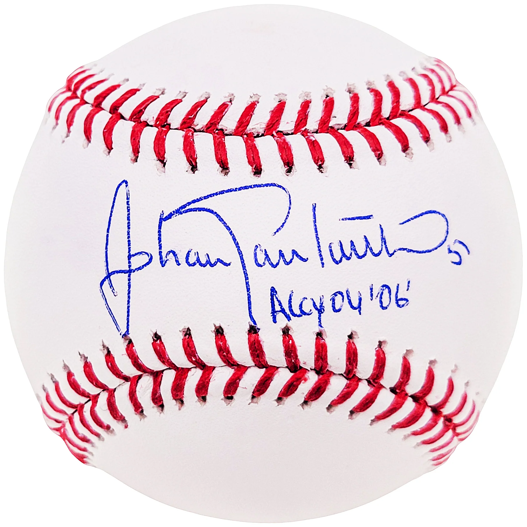 Johan Santana Autographed Official MLB Baseball Minnesota Twins "AL CY 04, 06" Beckett BAS Witness Stock #210998 - Image 2