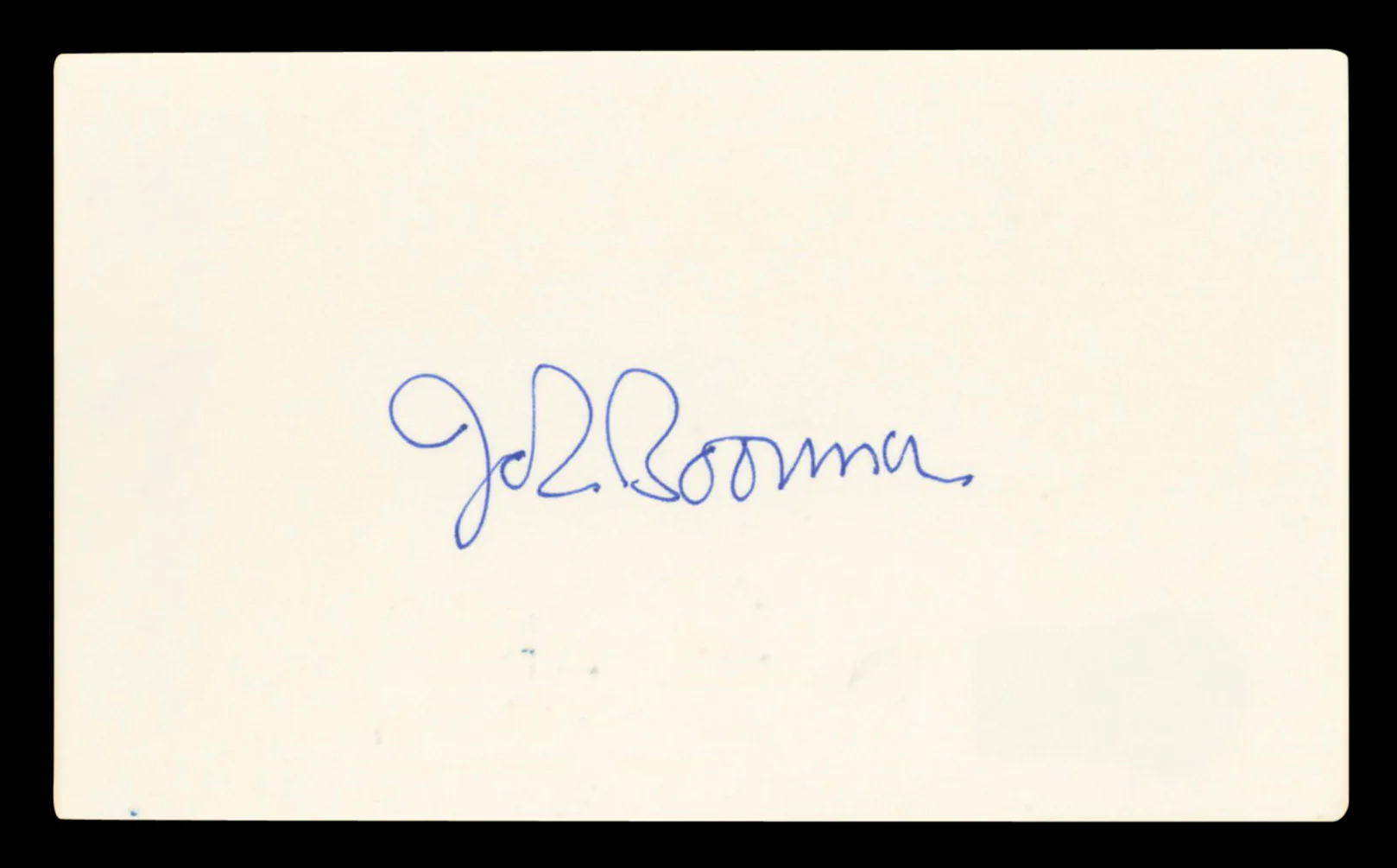 John Boorman Authentic Signed 3x5 Index Card Autographed BAS #BV03461