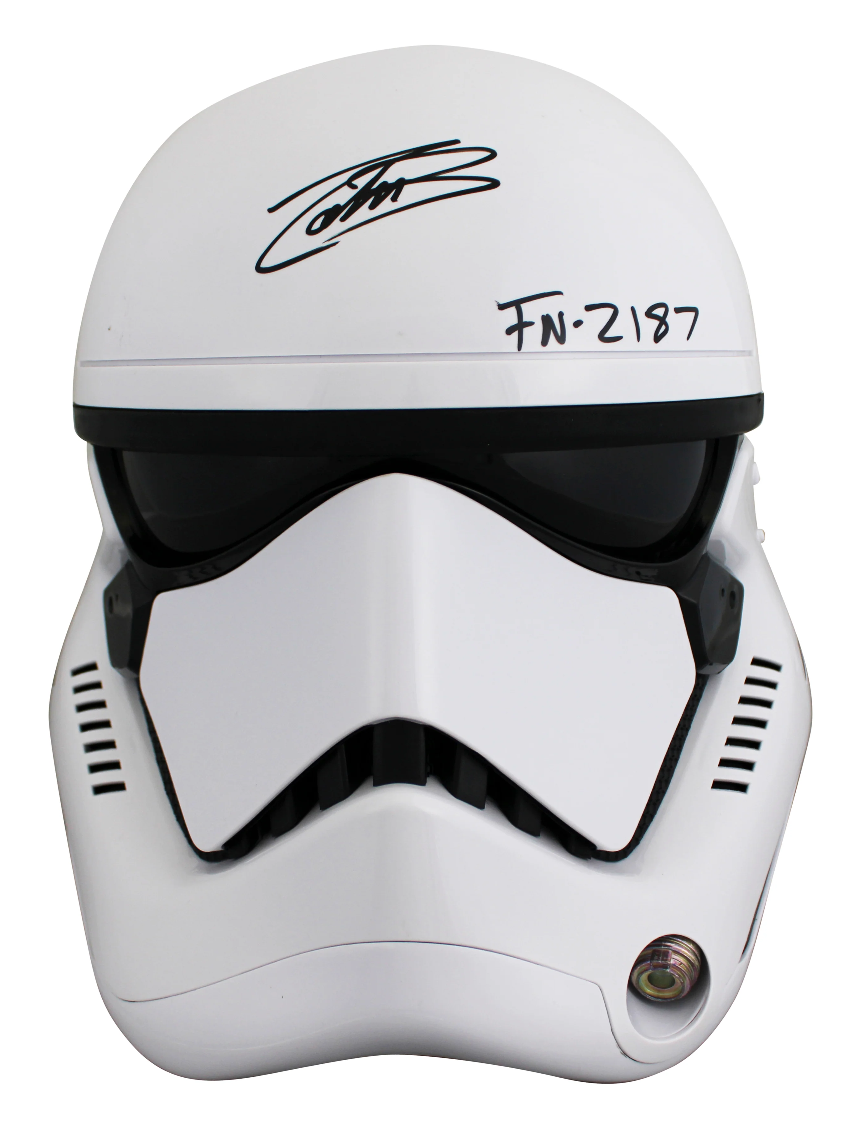 John Boyega Star Wars The Force Awakens "FN-2187" Signed Full Size Helmet BAS - Image 3