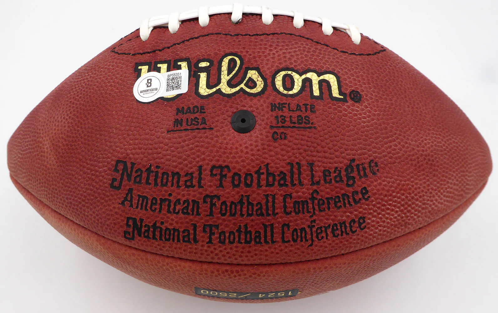 John Elway Autographed NFL Leather Football Limited Edition Denver Broncos Beckett BAS QR #BP55351 - Image 5