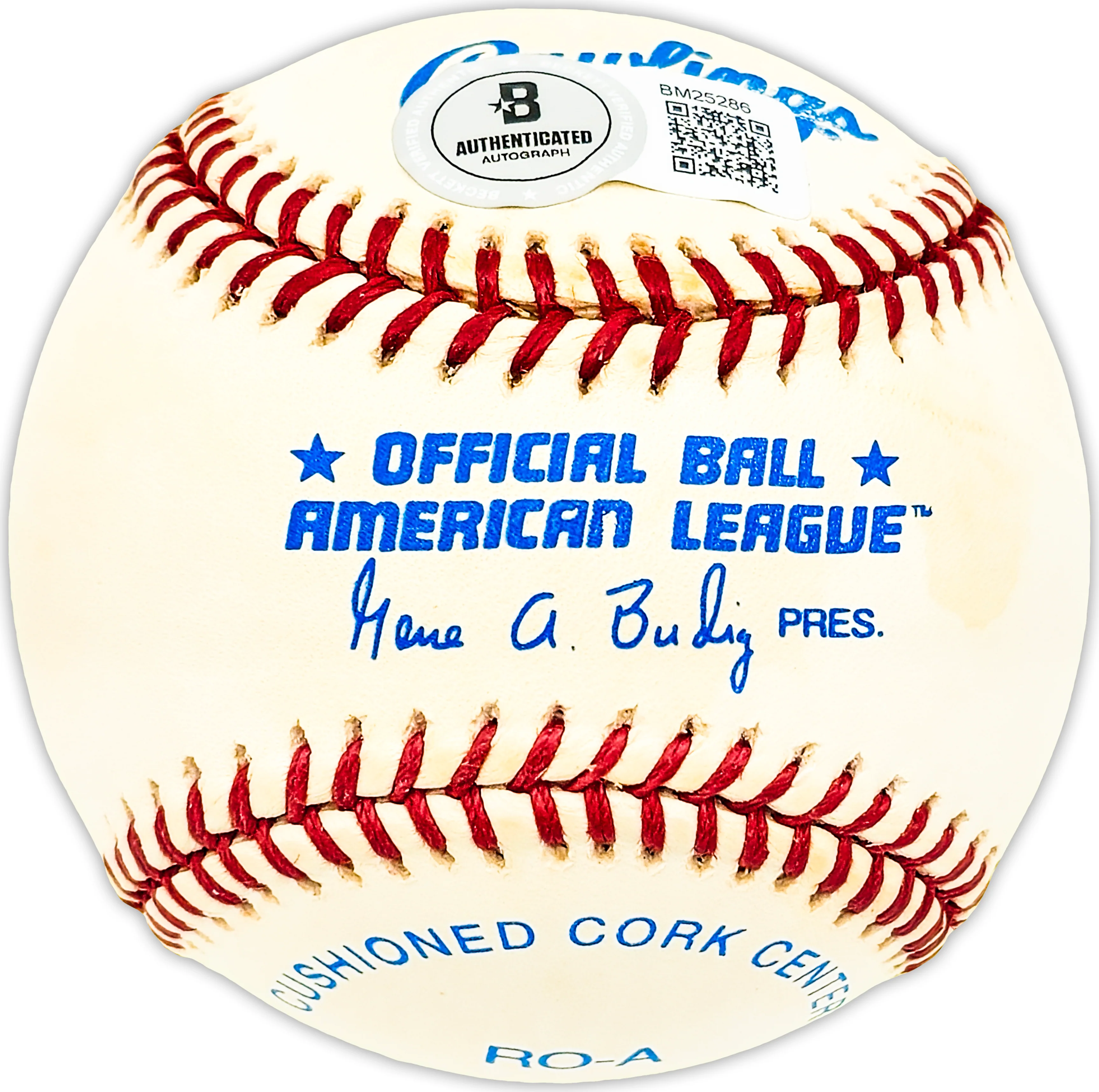 John Johnny James Autographed Official AL Baseball New York Yankees Beckett BAS QR #BM25286 - Image 2