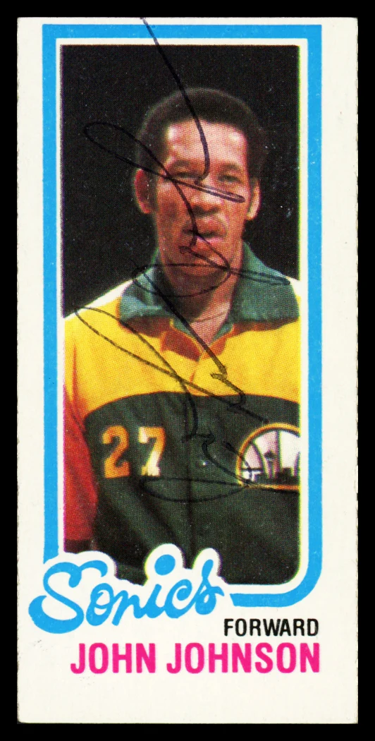 John Johnson Autographed 1980-81 Topps Card #230 Seattle Supersonics SKU #259848