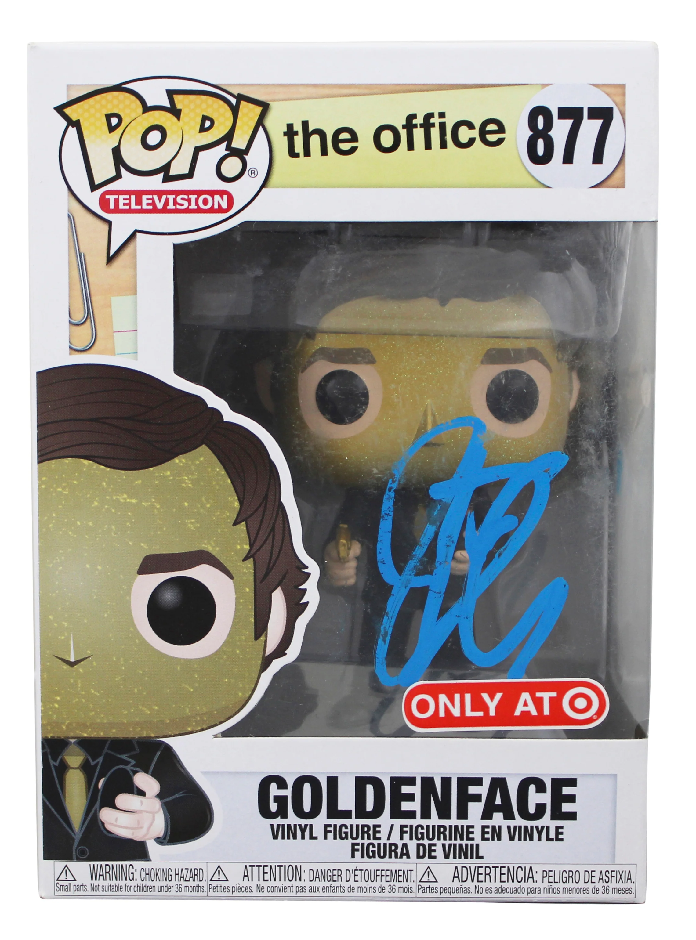 John Krasinski The Office Signed Goldenface #877 Funko Pop Figure JSA #AX81786 - Image 2