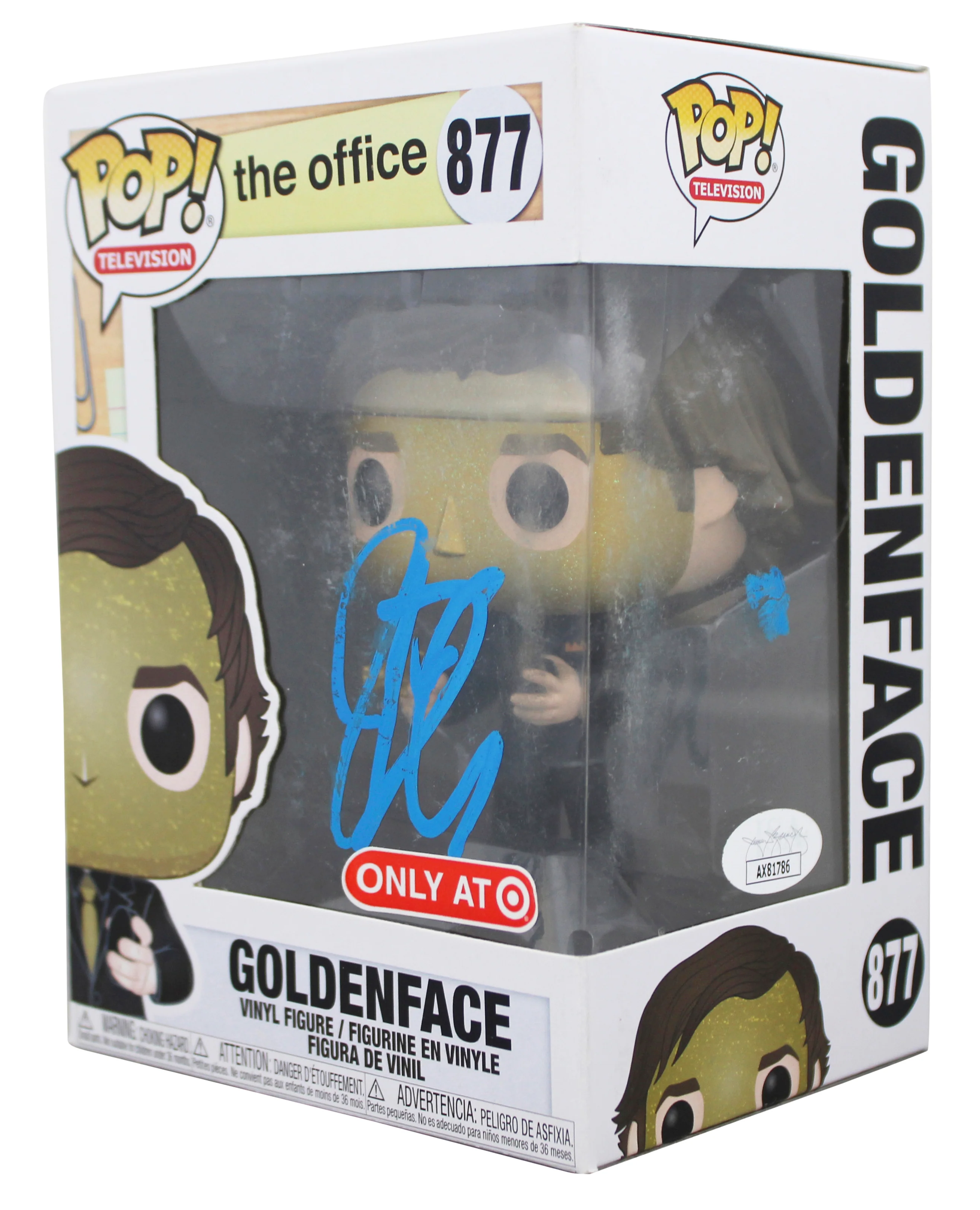 John Krasinski The Office Signed Goldenface #877 Funko Pop Figure JSA #AX81786 - Image 3