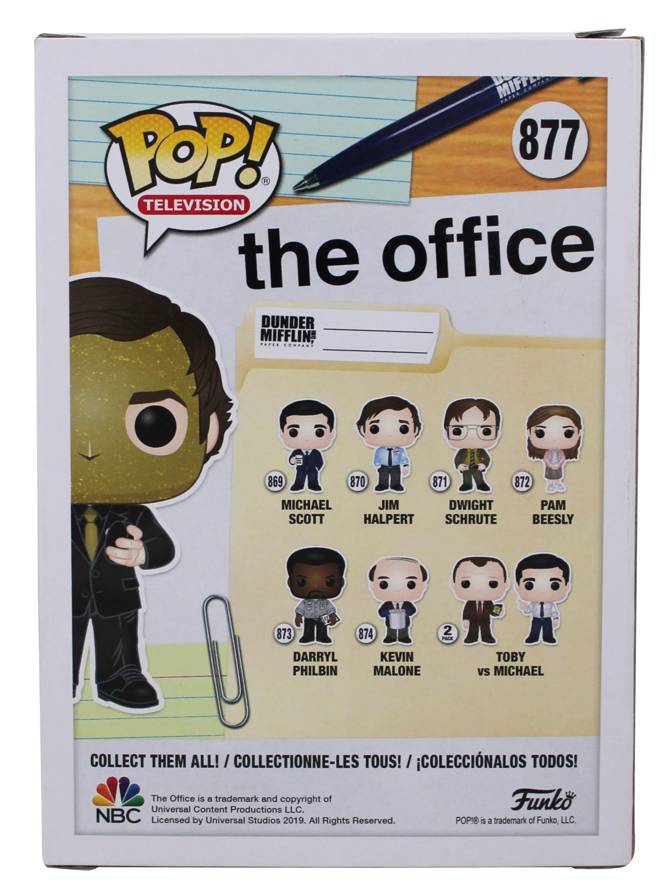 John Krasinski The Office Signed Goldenface #877 Funko Pop Figure JSA #AX81786 - Image 5