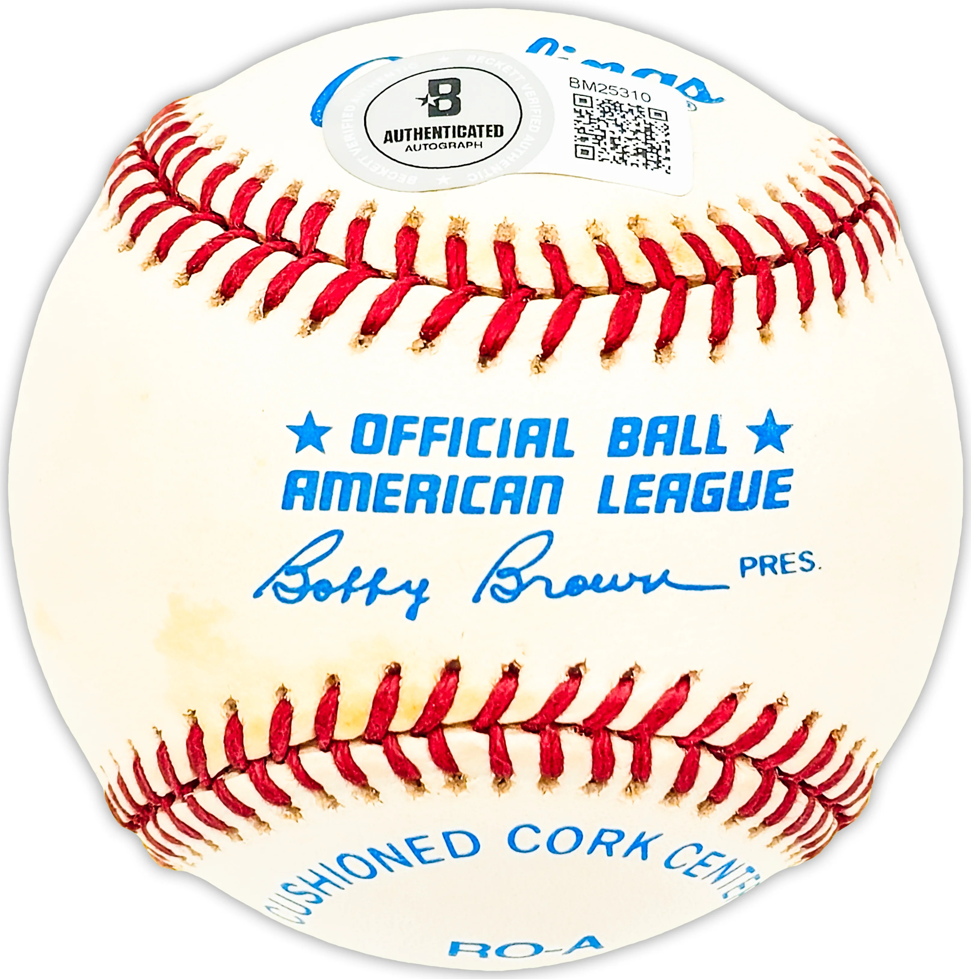 John O'Donoghue Autographed Official AL Baseball Indians, Pilots Beckett BAS QR #BM25310 - Image 2