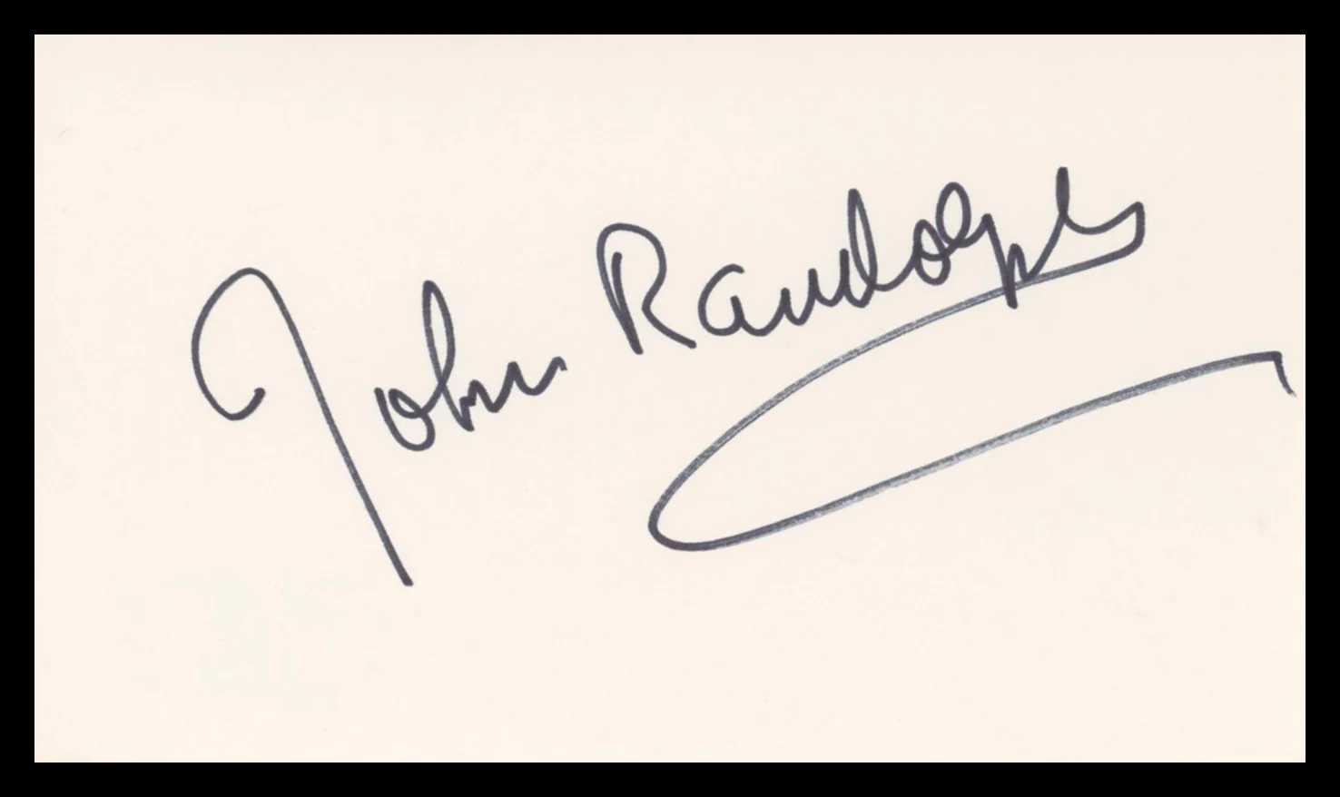 John Randolph Christmas Vacation Authentic Signed 3x5 Index Card BAS #BV02137 - Image 2