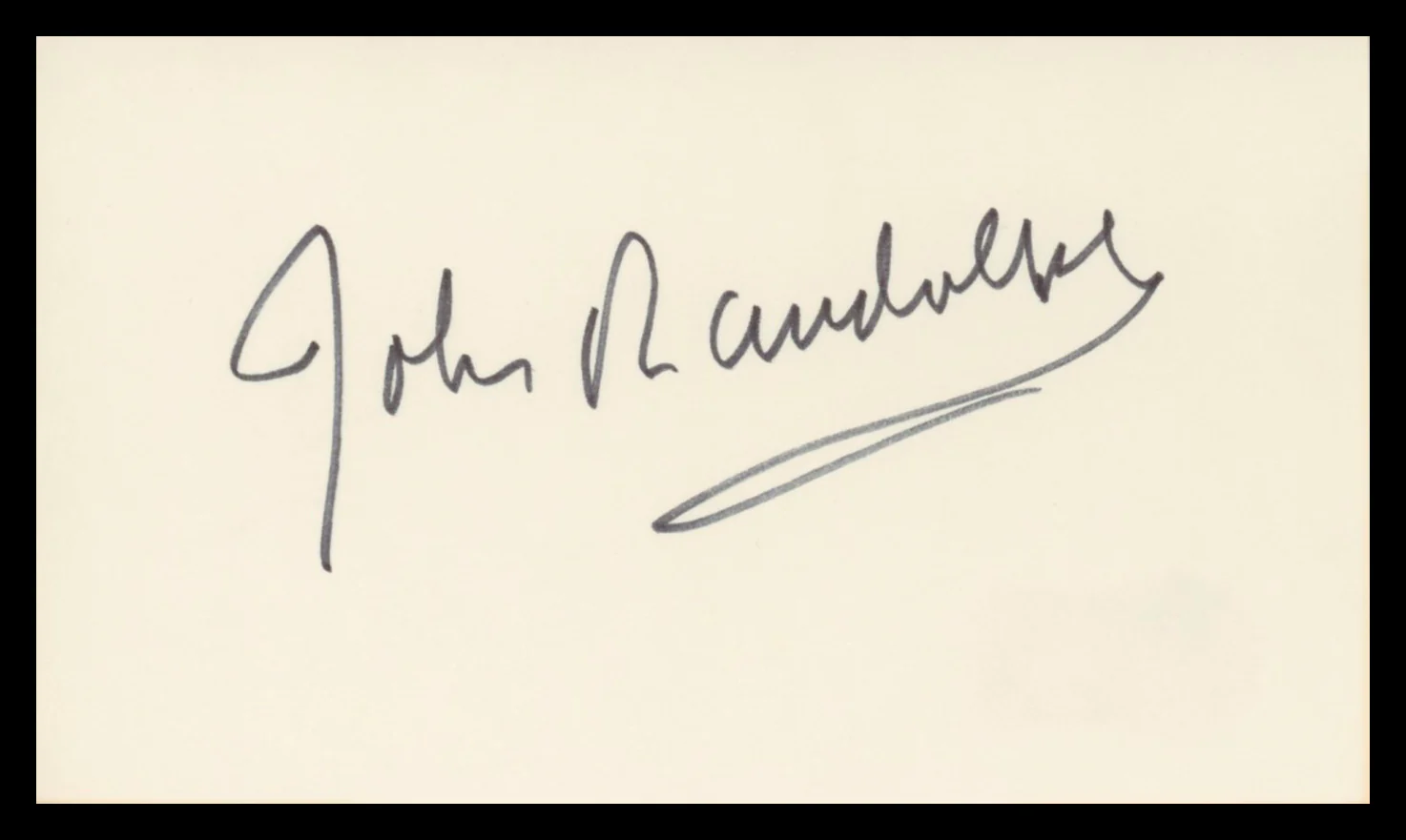John Randolph Christmas Vacation Authentic Signed 3x5 Index Card BAS #BV02138 - Image 2