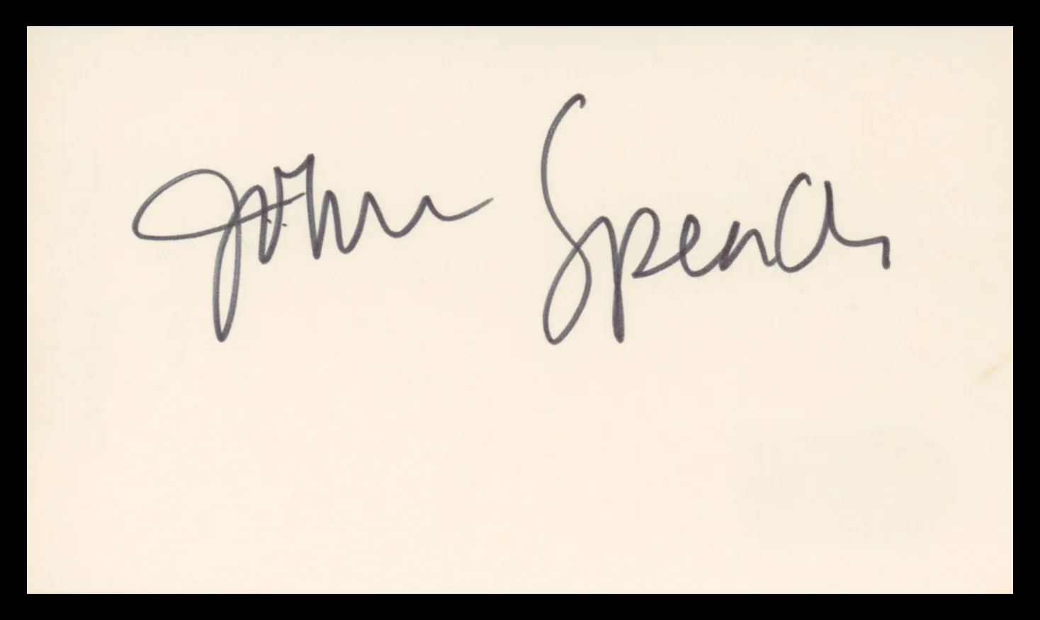 John Spencer The West Wing Authentic Signed 3x5 Index Card BAS #BV00119