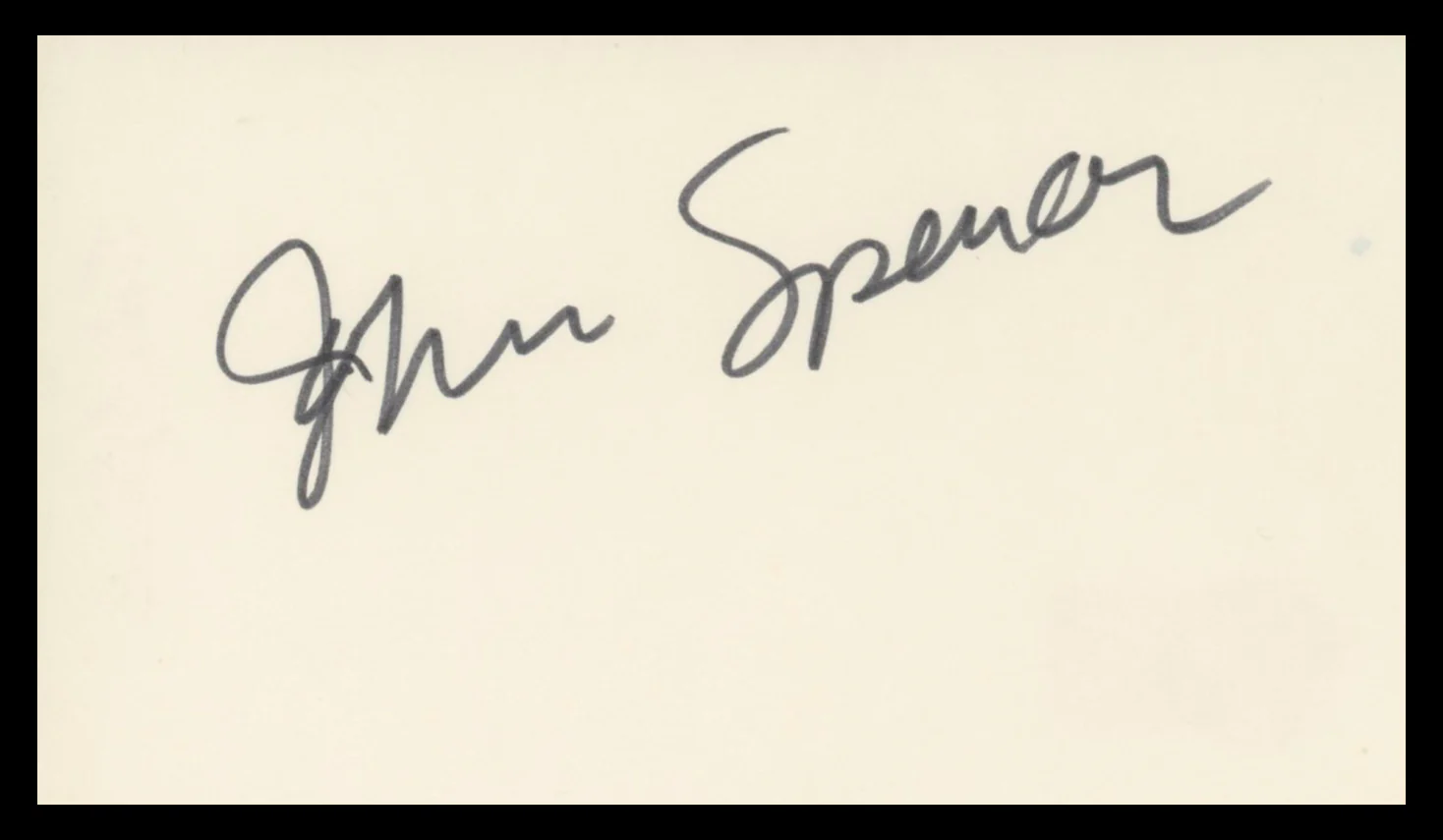 John Spencer The West Wing Authentic Signed 3x5 Index Card BAS #BV00120
