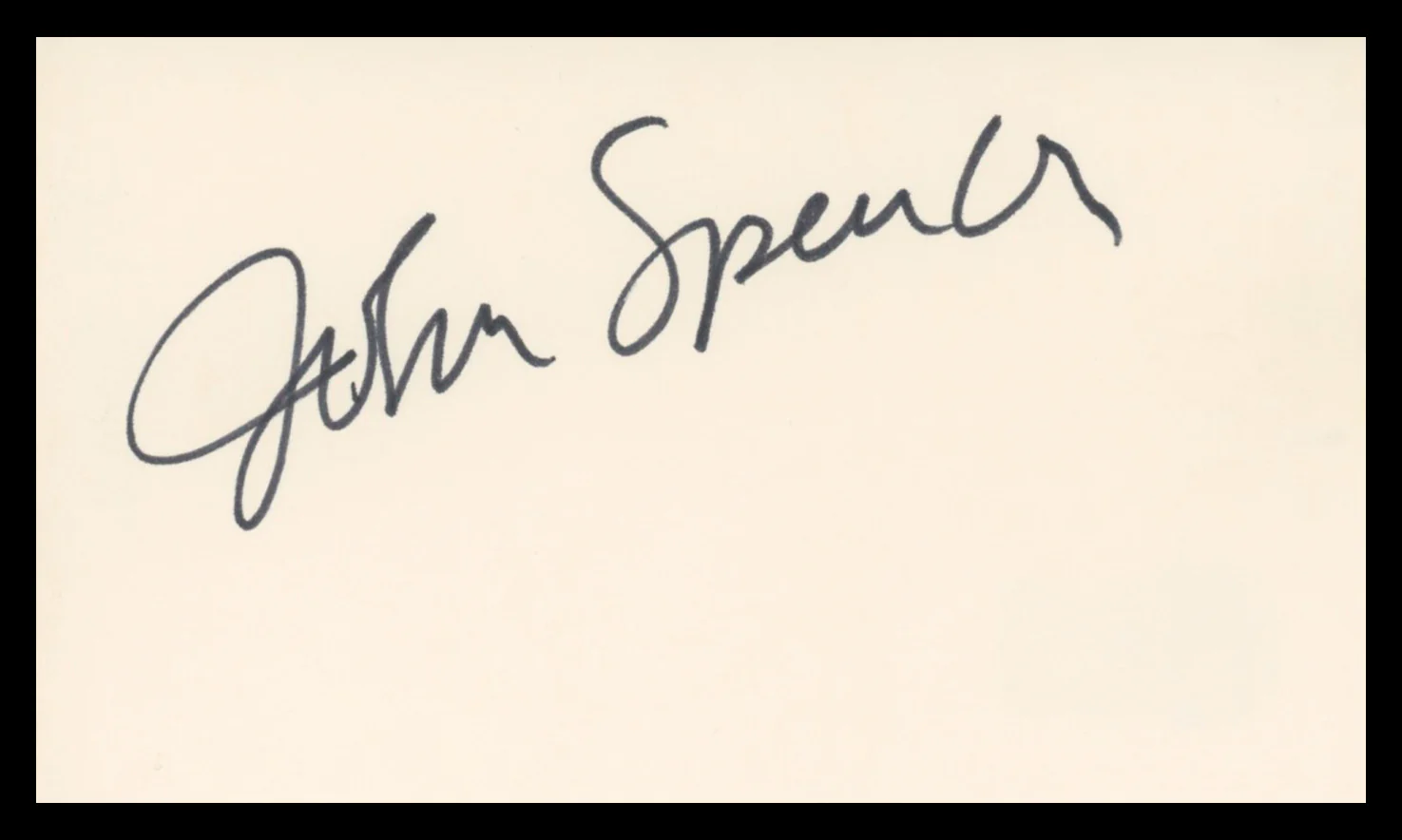John Spencer The West Wing Authentic Signed 3x5 Index Card BAS #BV02106 - Image 2