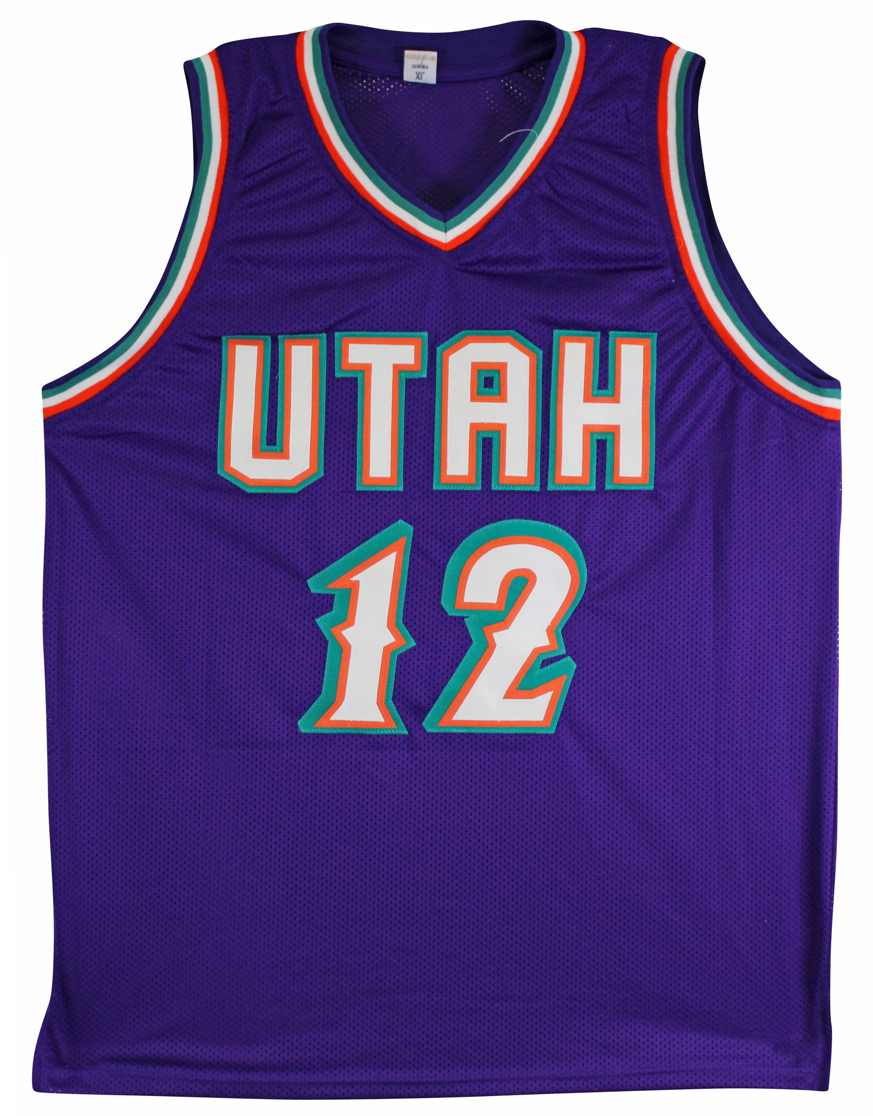 John Stockton Authentic Signed Purple Pro Style Jersey Autographed BAS Witnessed - Image 4