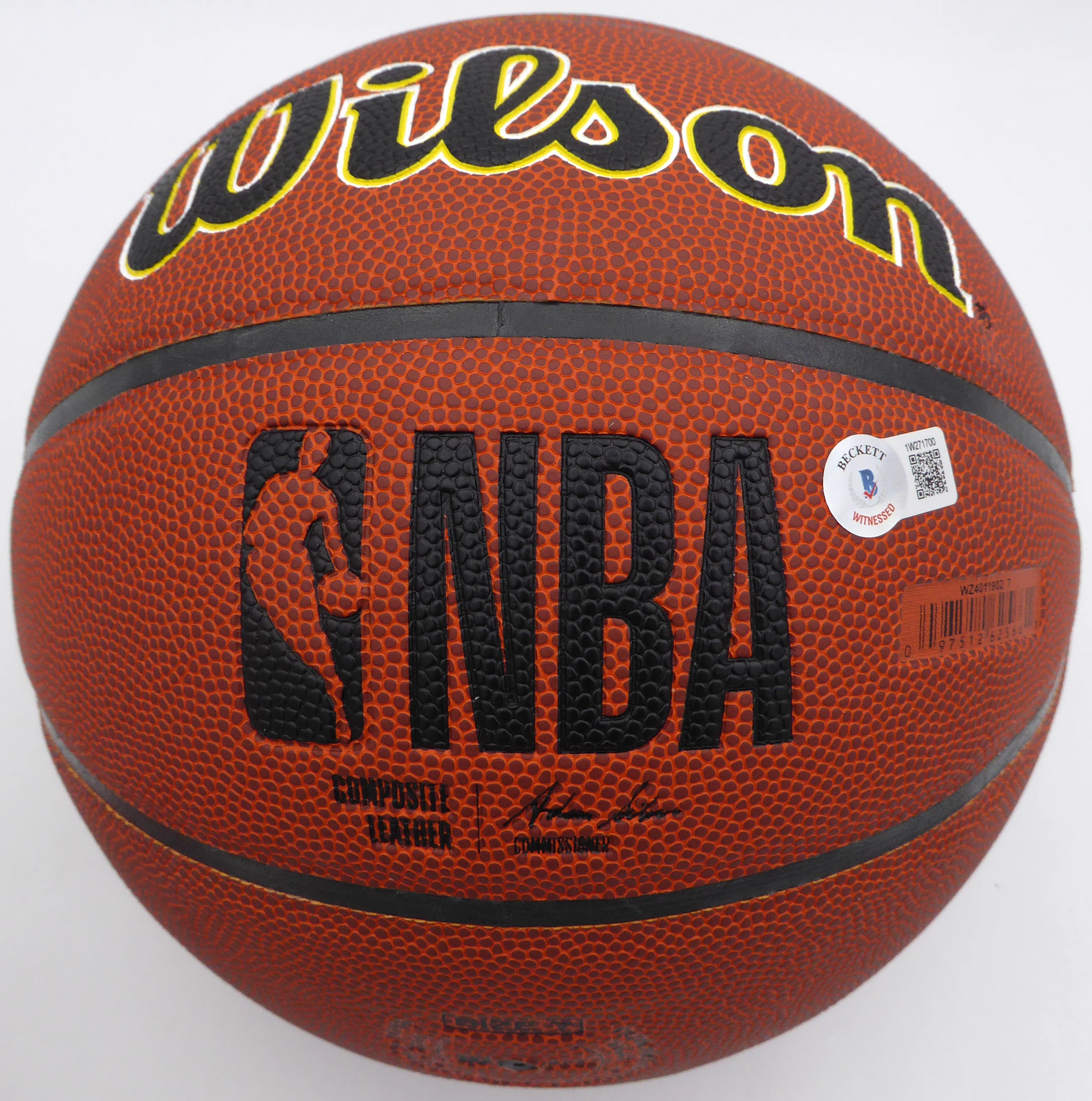 John Stockton Autographed Basketball Utah Jazz (Smudged) Beckett BAS QR #1W271700 - Image 4