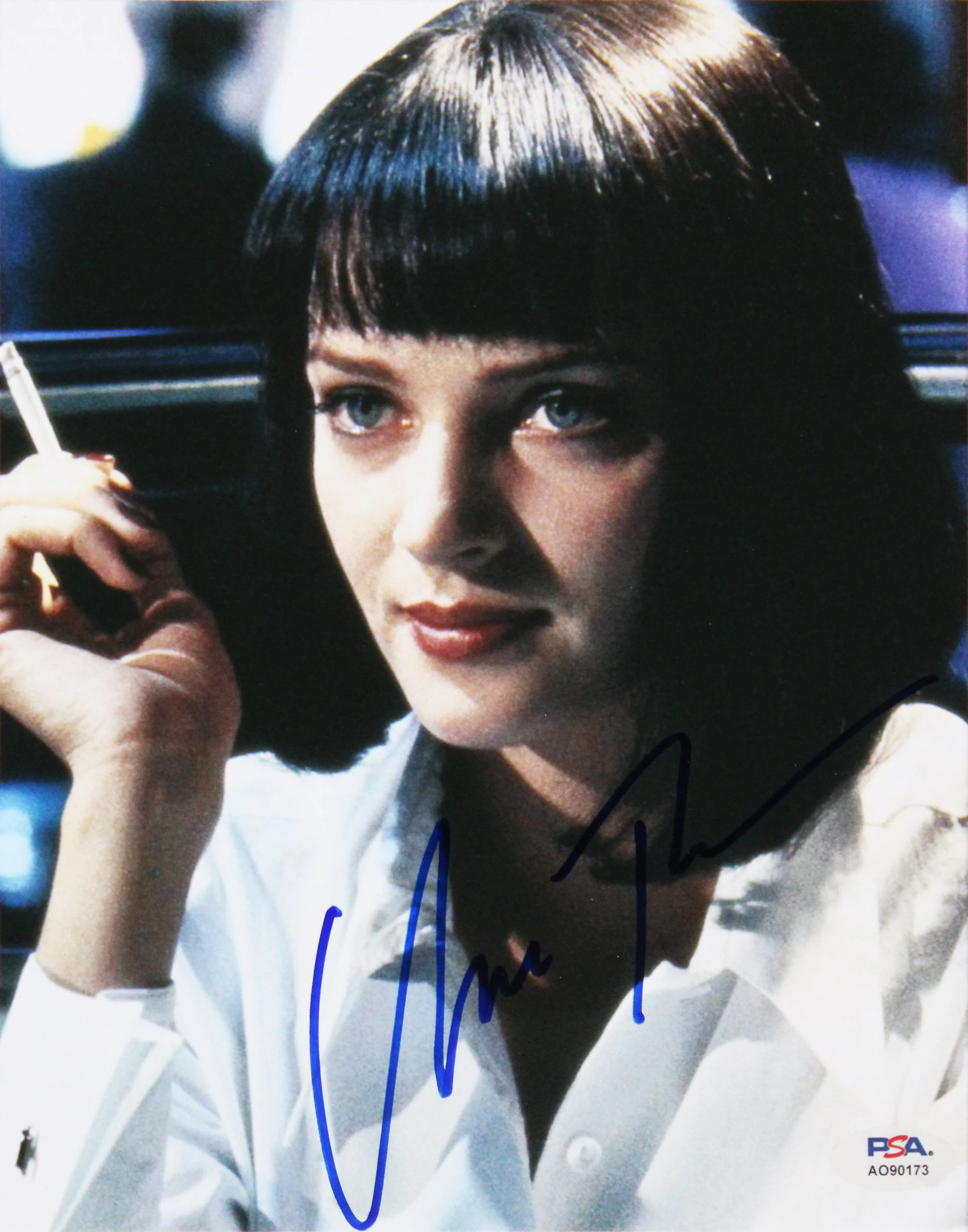 John Travolta & Uma Thurman Pulp Fiction Authentic Signed 8x10 Framed Photo BAS - Image 3