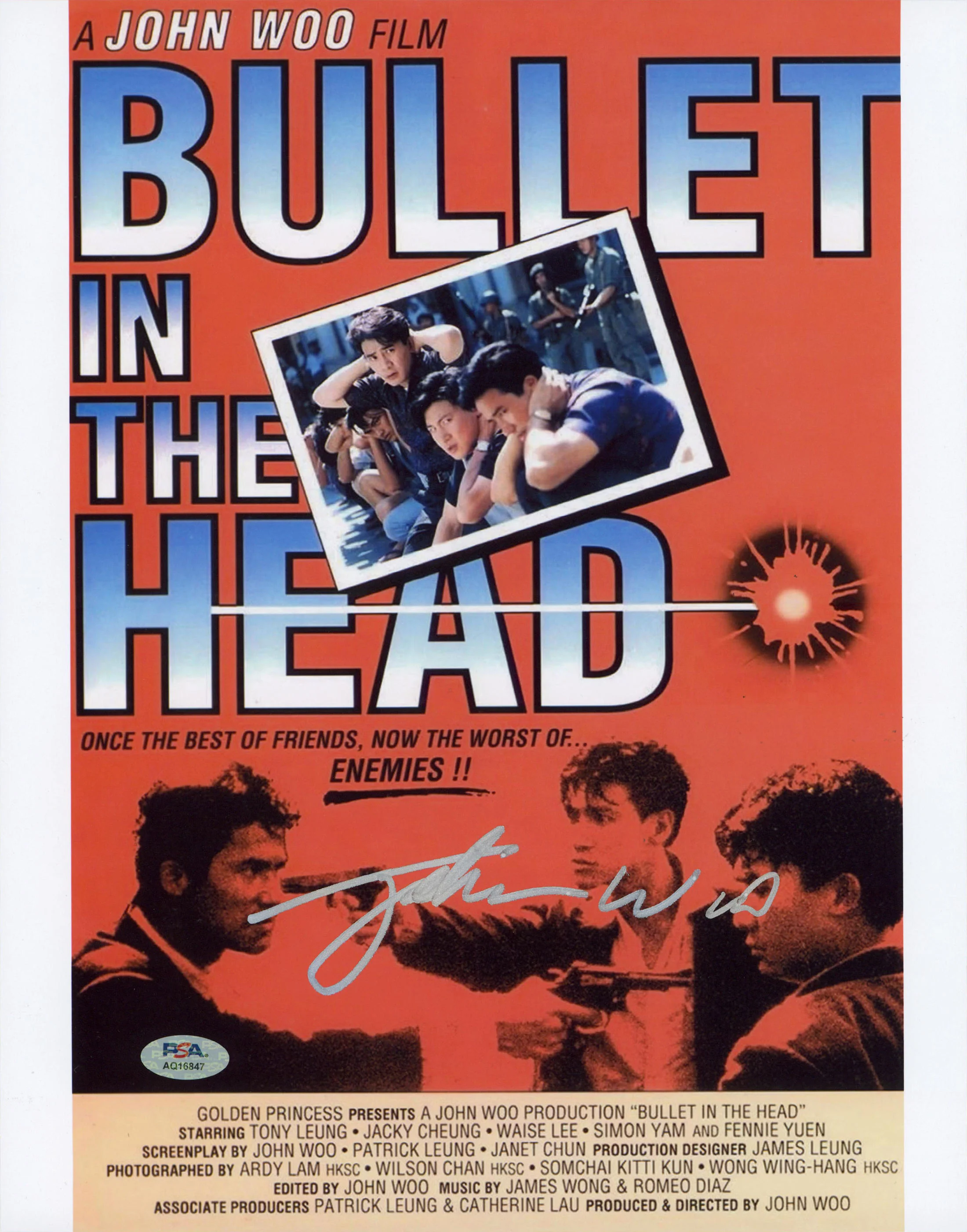John Woo Bullet In The Head Authentic Signed 11x14 Photo PSA/DNA #AQ16847