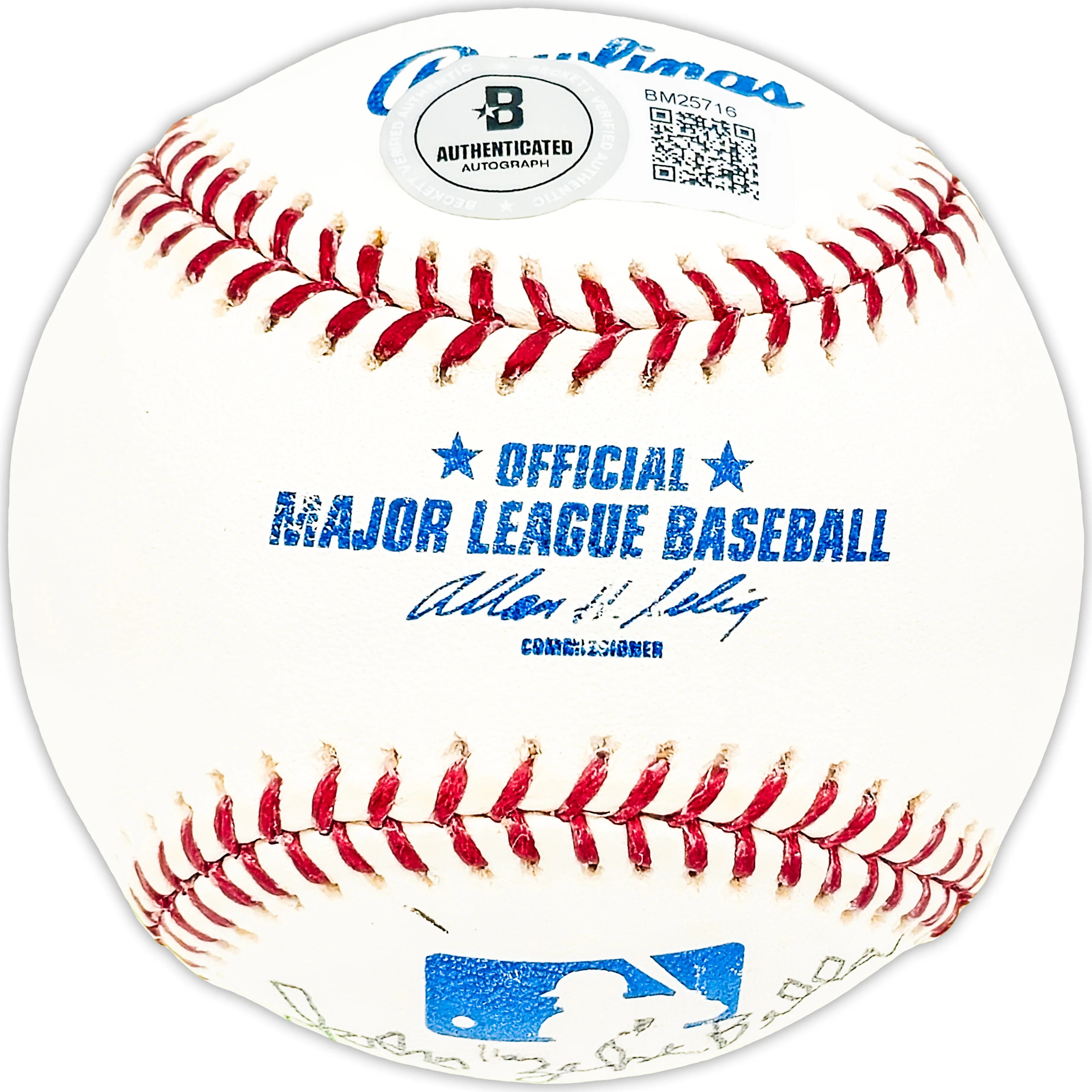 John "Zeke" Bella Autographed Official MLB Baseball New York Yankees Beckett BAS QR #BM25716 - Image 2