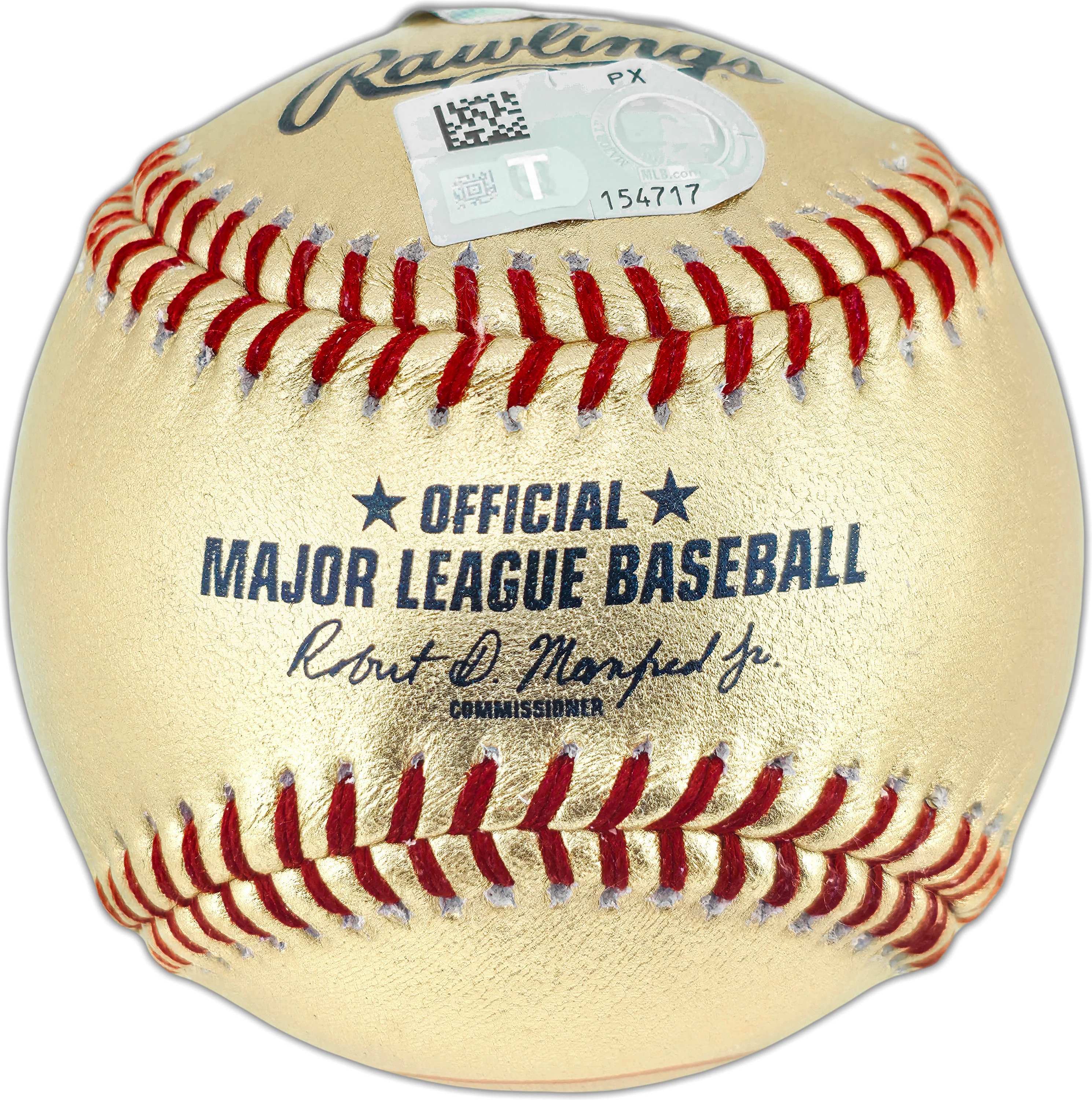 Johnny Bench Autographed Official Gold Cincinnati Reds Logo Baseball Reds Logo Fanatics & MLB Holo Stock #262513 - Image 3
