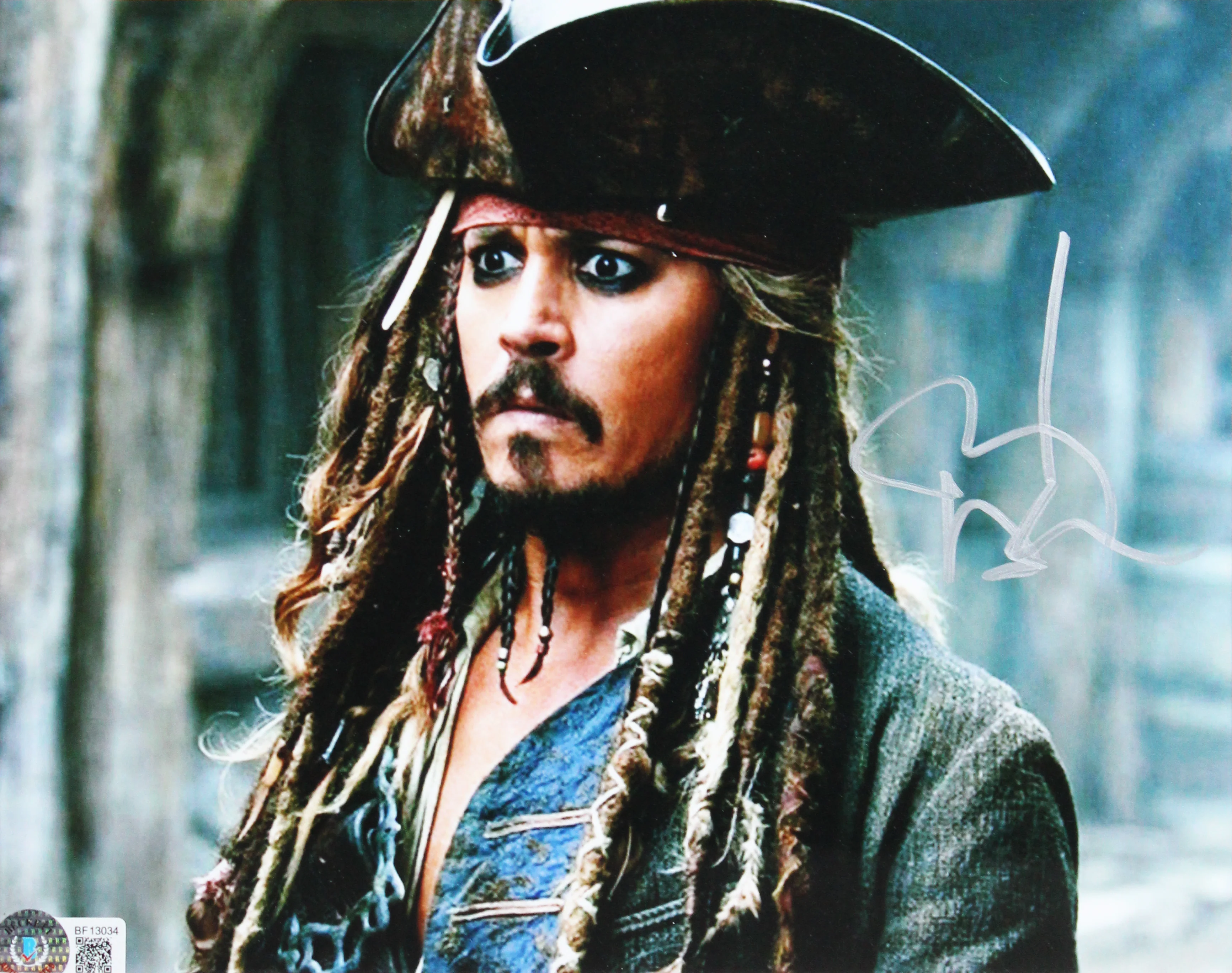 Johnny Depp & Orlando Bloom Pirates Of The Caribbean Signed Framed Display BAS - Image 4