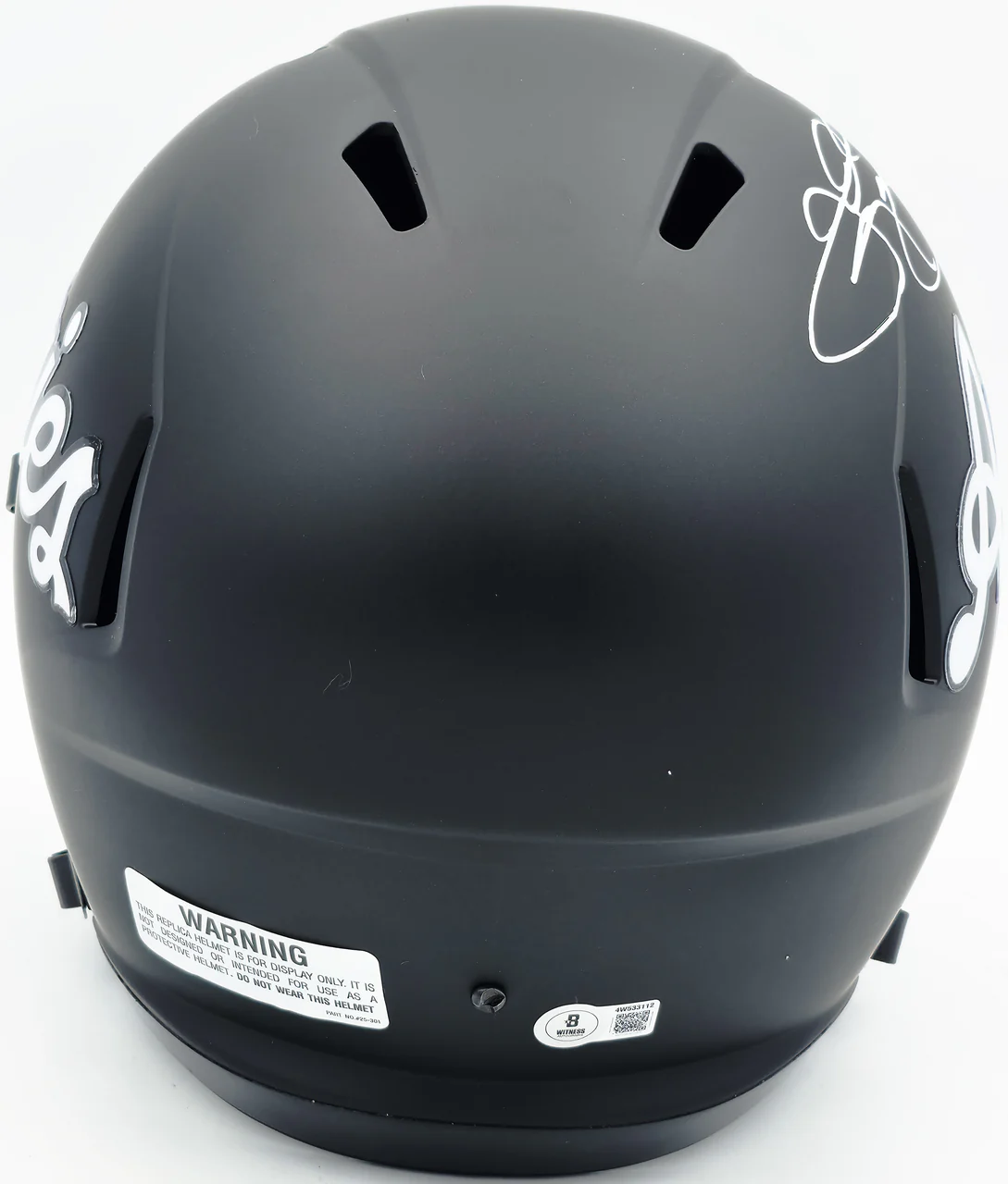 Johnny Manziel Autographed Texas A&M Aggies Black Full Size Script Logo Speed Replica Helmet "12 HT" Beckett BAS Witness Stock #261983 - Image 4