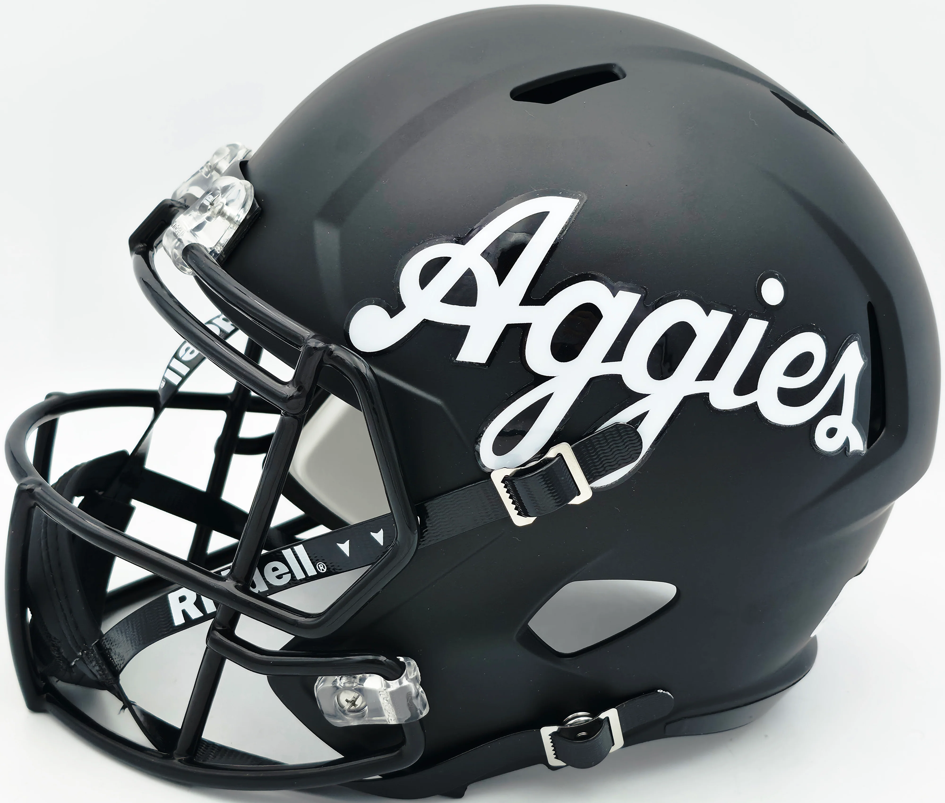 Johnny Manziel Autographed Texas A&M Aggies Black Full Size Script Logo Speed Replica Helmet "12 HT" Beckett BAS Witness Stock #261983 - Image 5