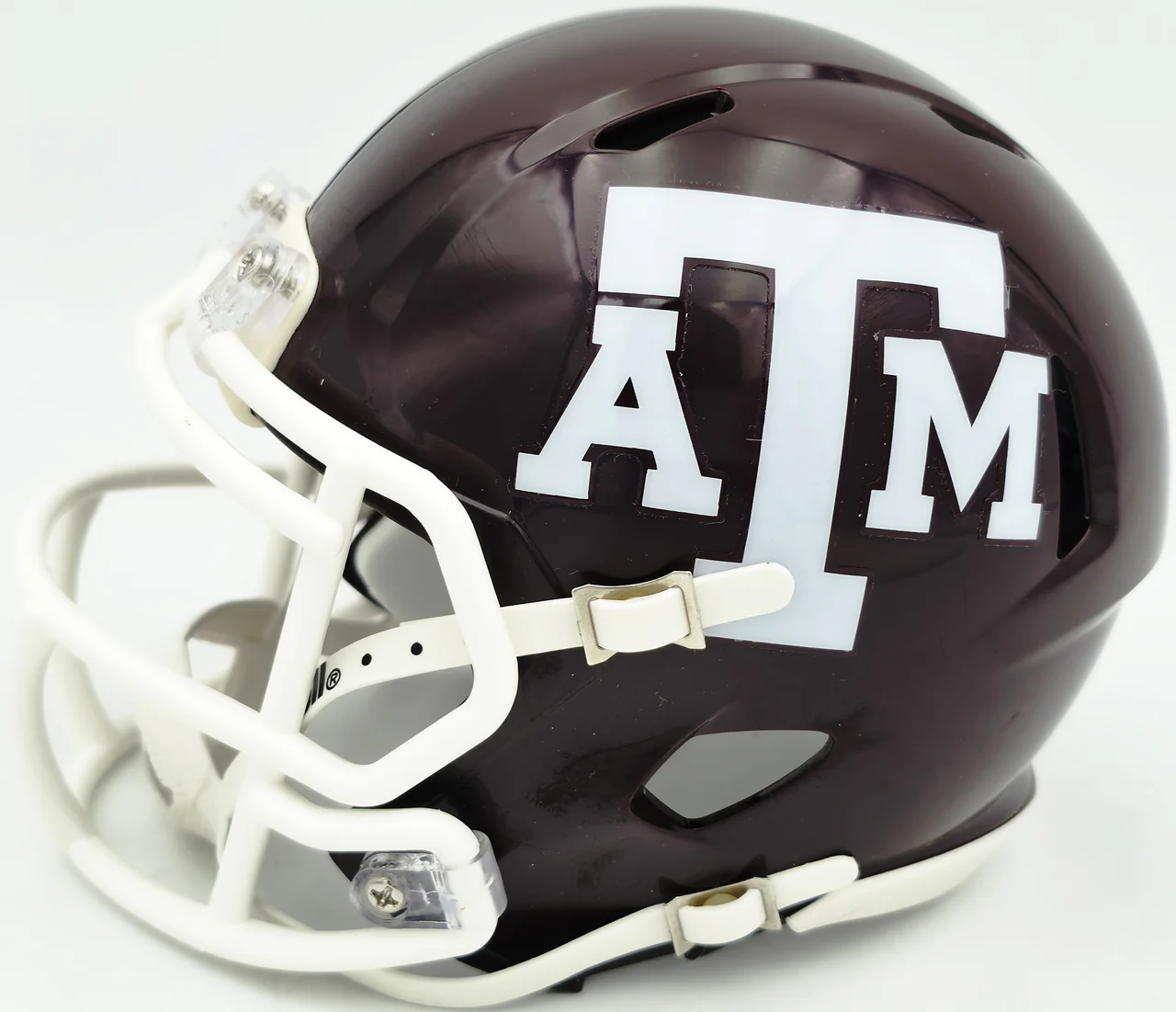 Johnny Manziel Autographed Texas A&M Aggies Maroon Speed Mini Helmet Beckett BAS Witness Stock #262060 - Image 5