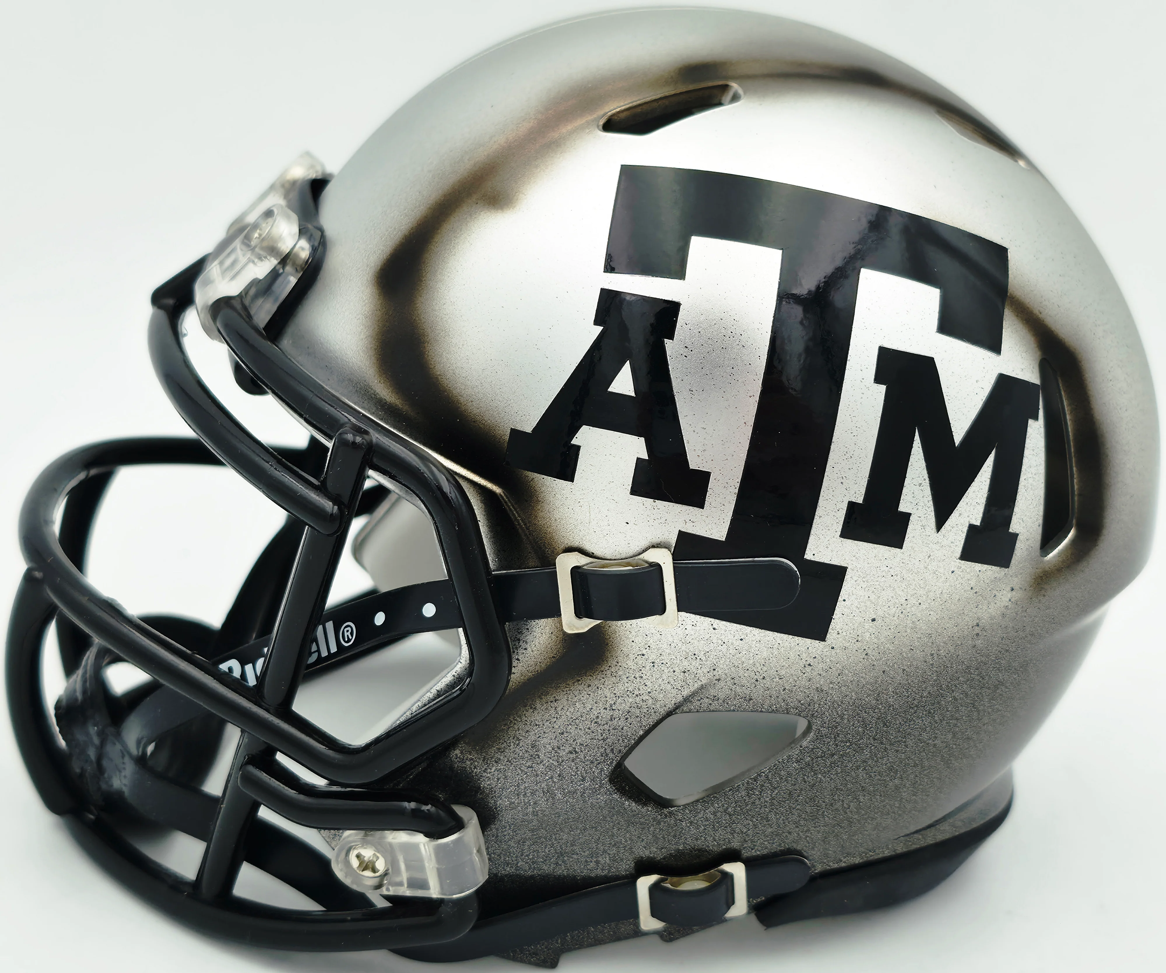 Johnny Manziel Autographed Texas A&M Aggies Silver Ice Speed Mini Helmet Beckett BAS Witness Stock #262062 - Image 5