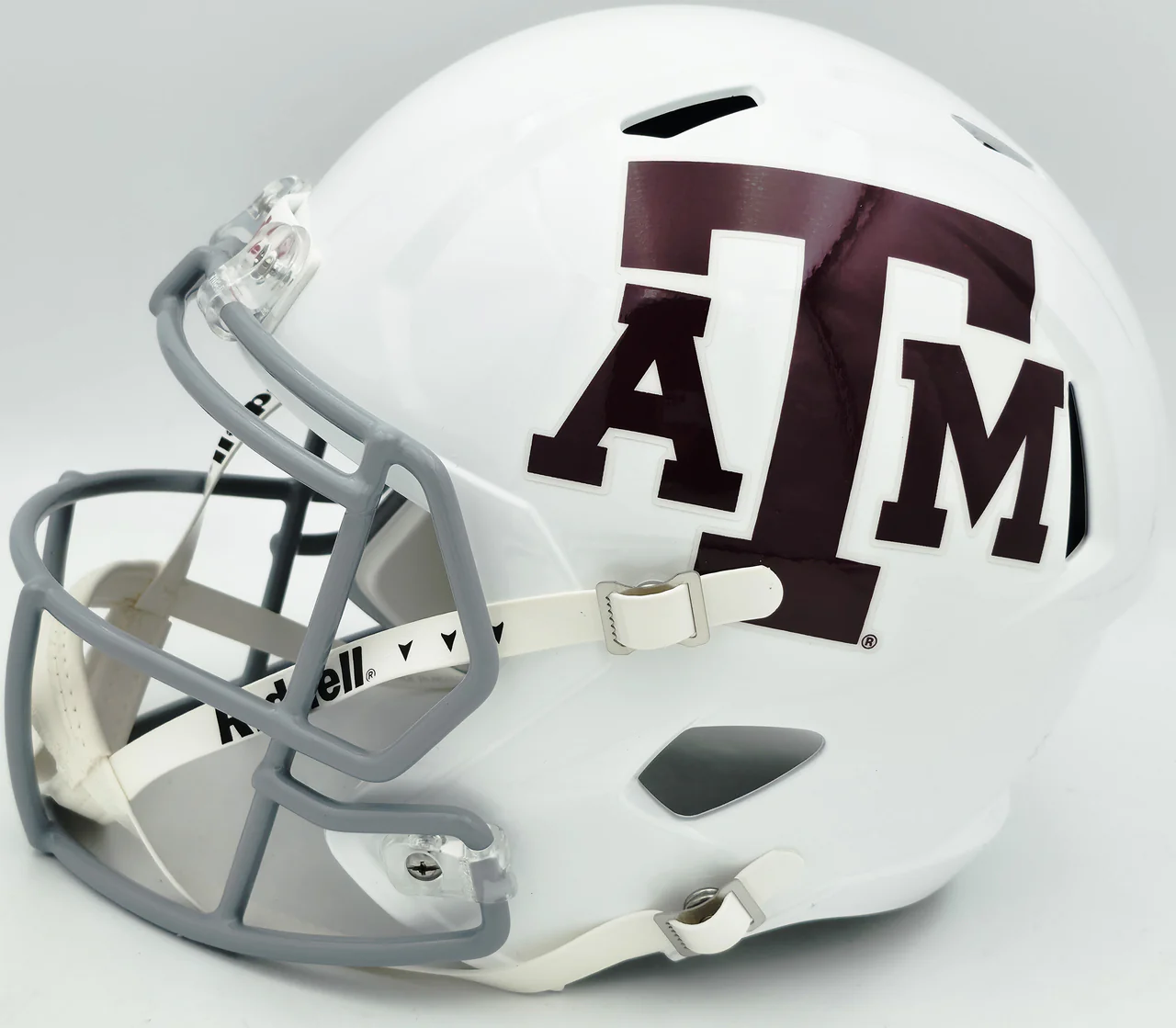 Johnny Manziel Autographed Texas A&M Aggies White Full Size Speed Replica Helmet "12 HT" Beckett BAS Witness Stock #261982 - Image 5