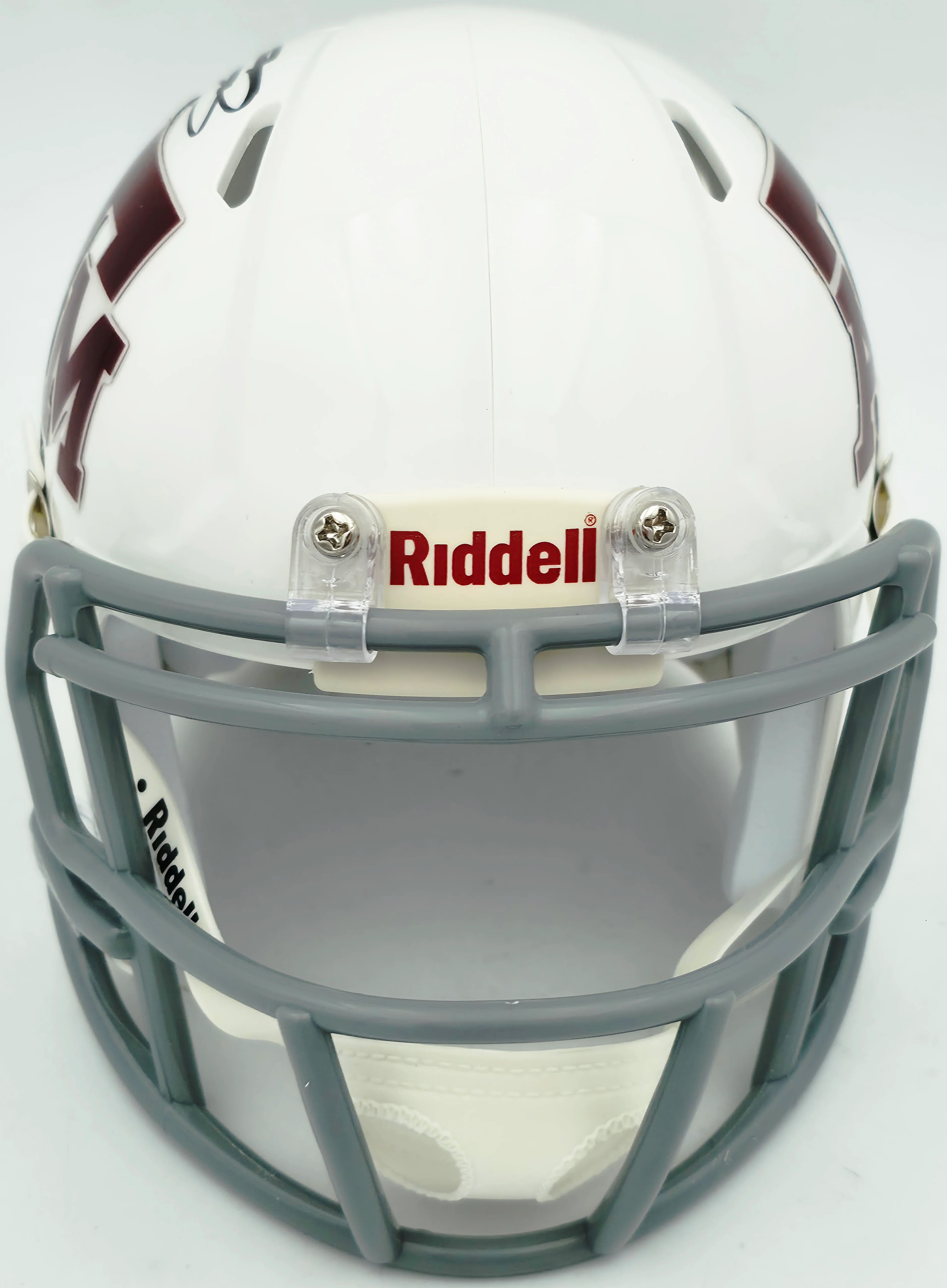 Johnny Manziel Autographed Texas A&M Aggies White Speed Mini Helmet Beckett BAS Witness Stock #262061 - Image 3