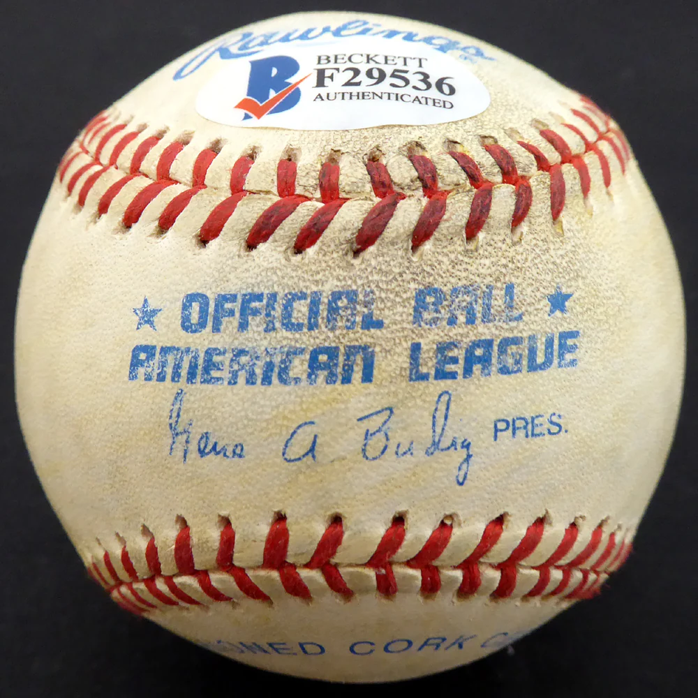 Johnny Oates Autographed Official AL Baseball Los Angeles Dodgers, Baltimore Orioles Beckett BAS #F29536 - Image 2