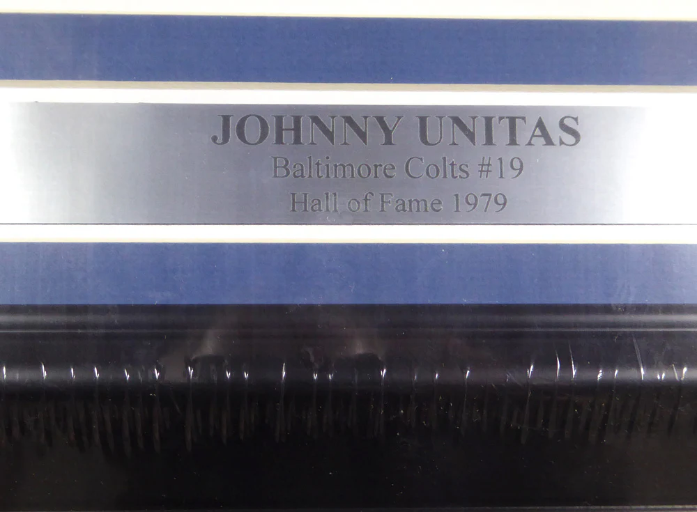 Johnny Unitas Autographed Framed 16x20 Photo Baltimore Colts PSA/DNA #X01960 - Image 3