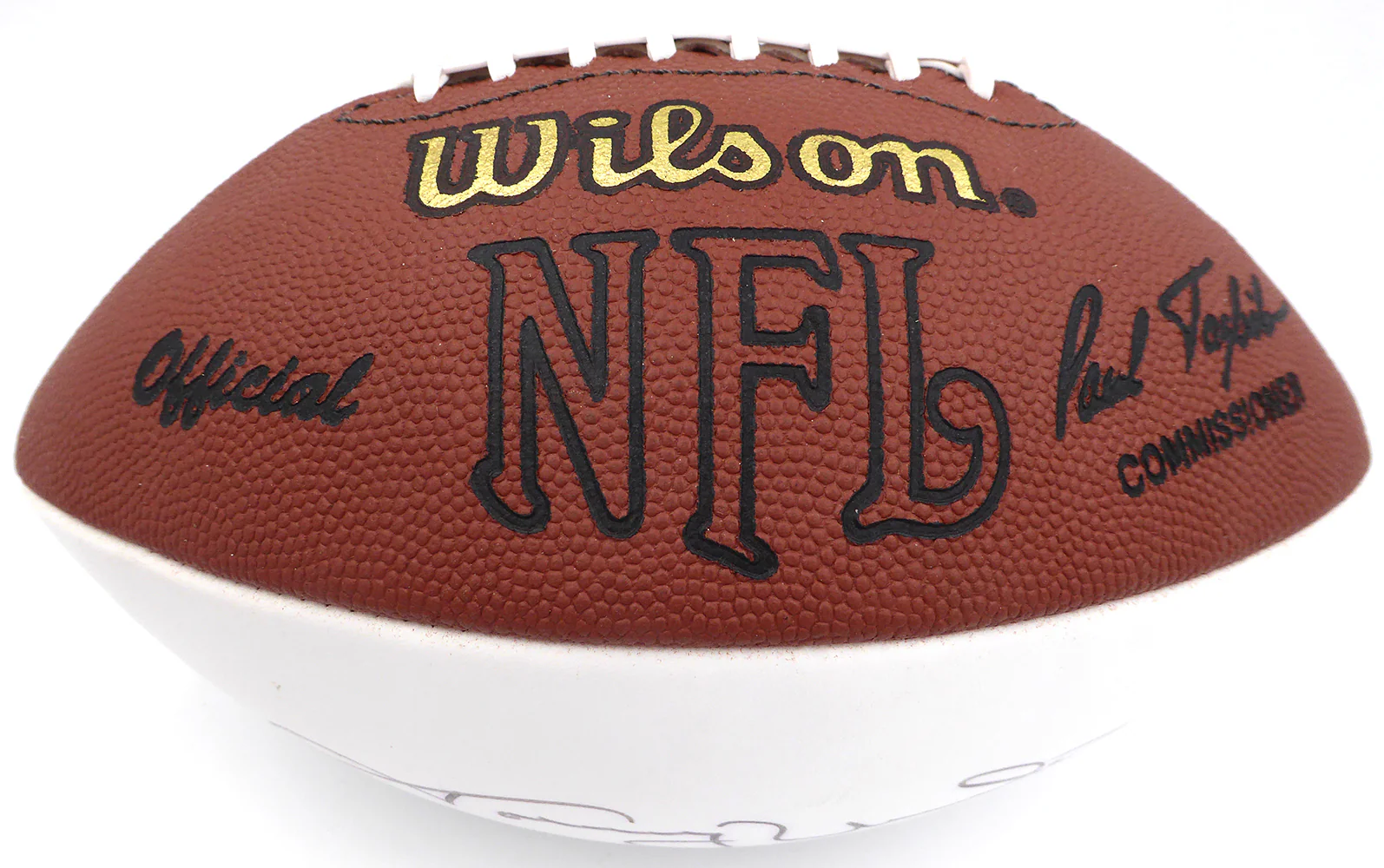 Johnny Unitas Autographed White Panel Football Baltimore Colts Beckett BAS #AB08921 - Image 2