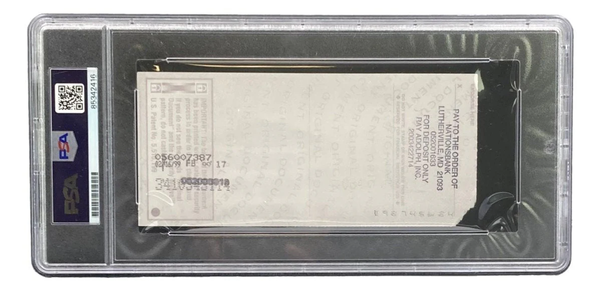 Johnny Unitas Baltimore Colts Signed Bank Check #5561 PSA - Image 2