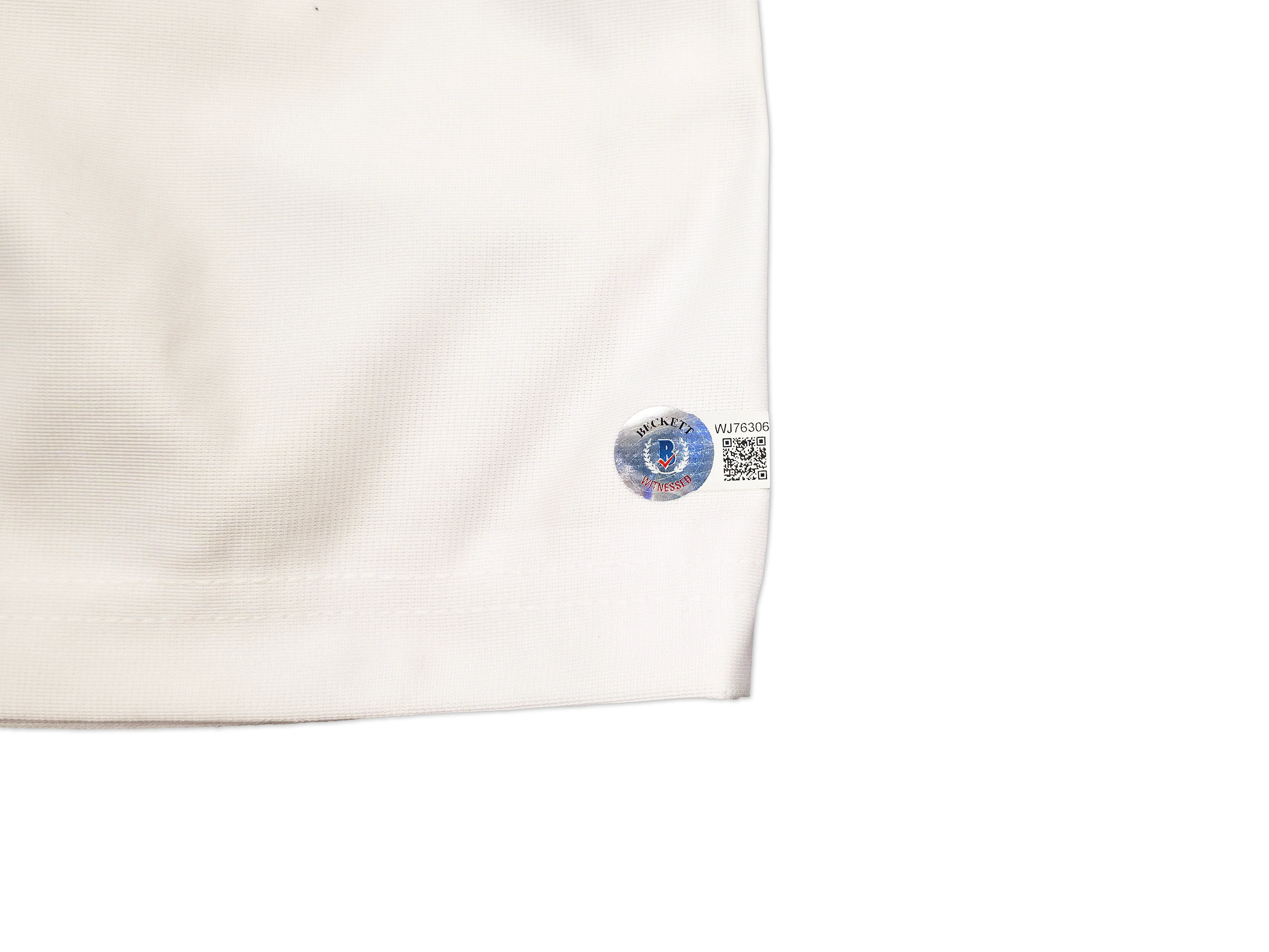 Jon Bones Jones Autographed White MMA Trunks Beckett BAS Witness Stock #253322 - Image 3