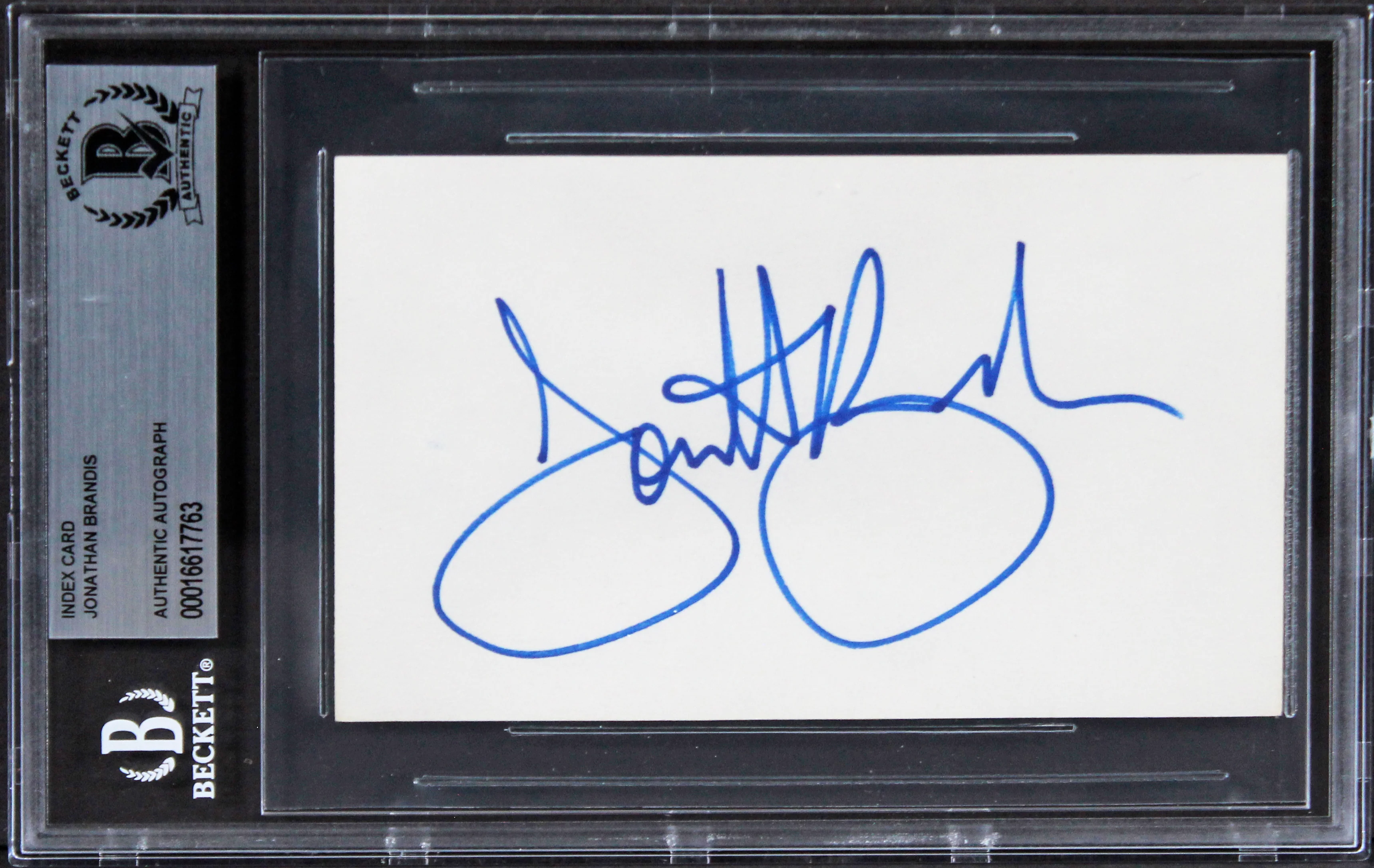Jonathan Brandis The Neverending Story II Signed 3x5 Index Card BAS Slabbed 2 - Image 2