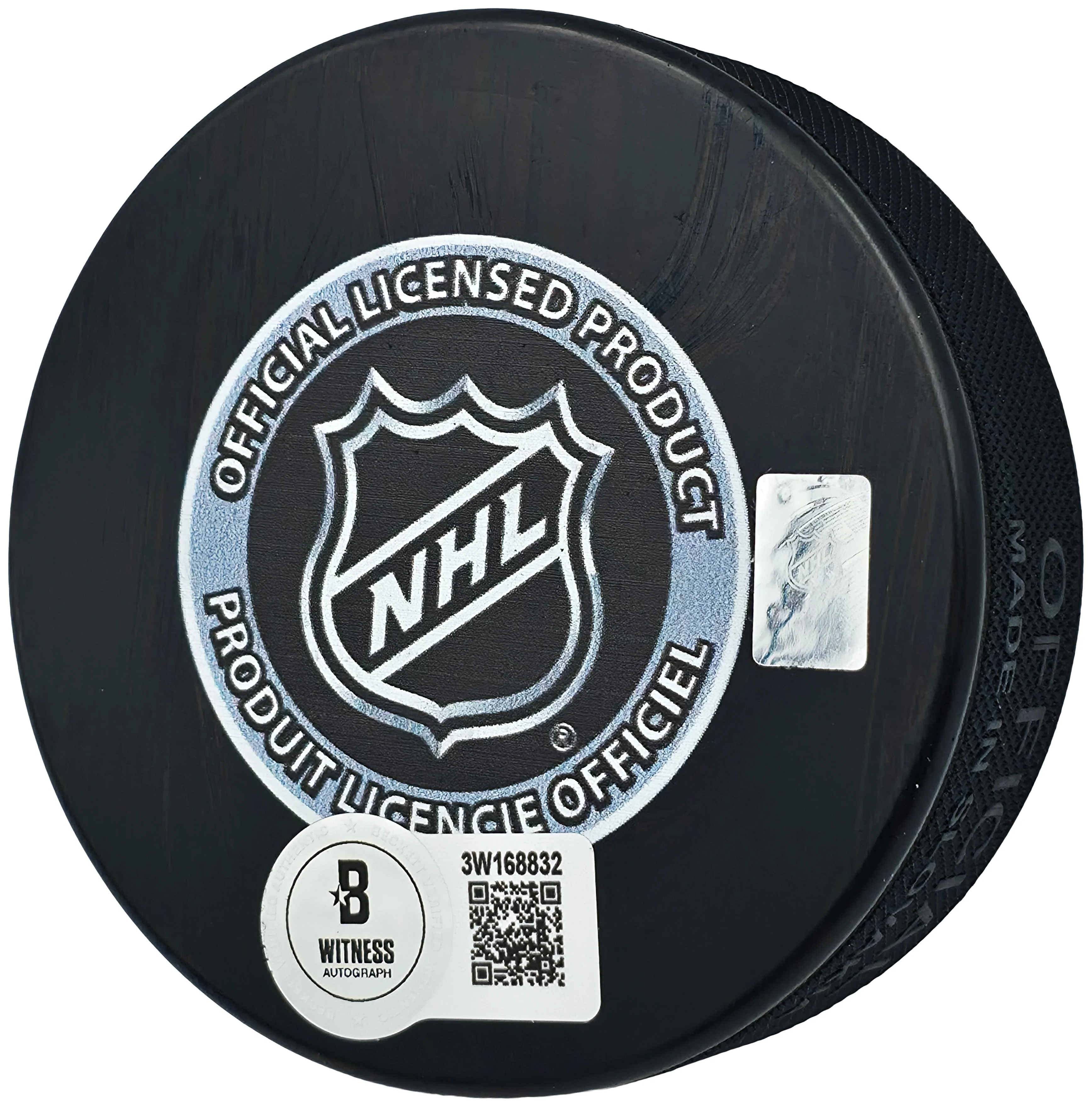 Jonathan Toews Autographed Official 2013 Stanley Cup Champions Chicago Blackhawks Logo Hockey Puck Beckett BAS Witness Stock #250564 - Image 2