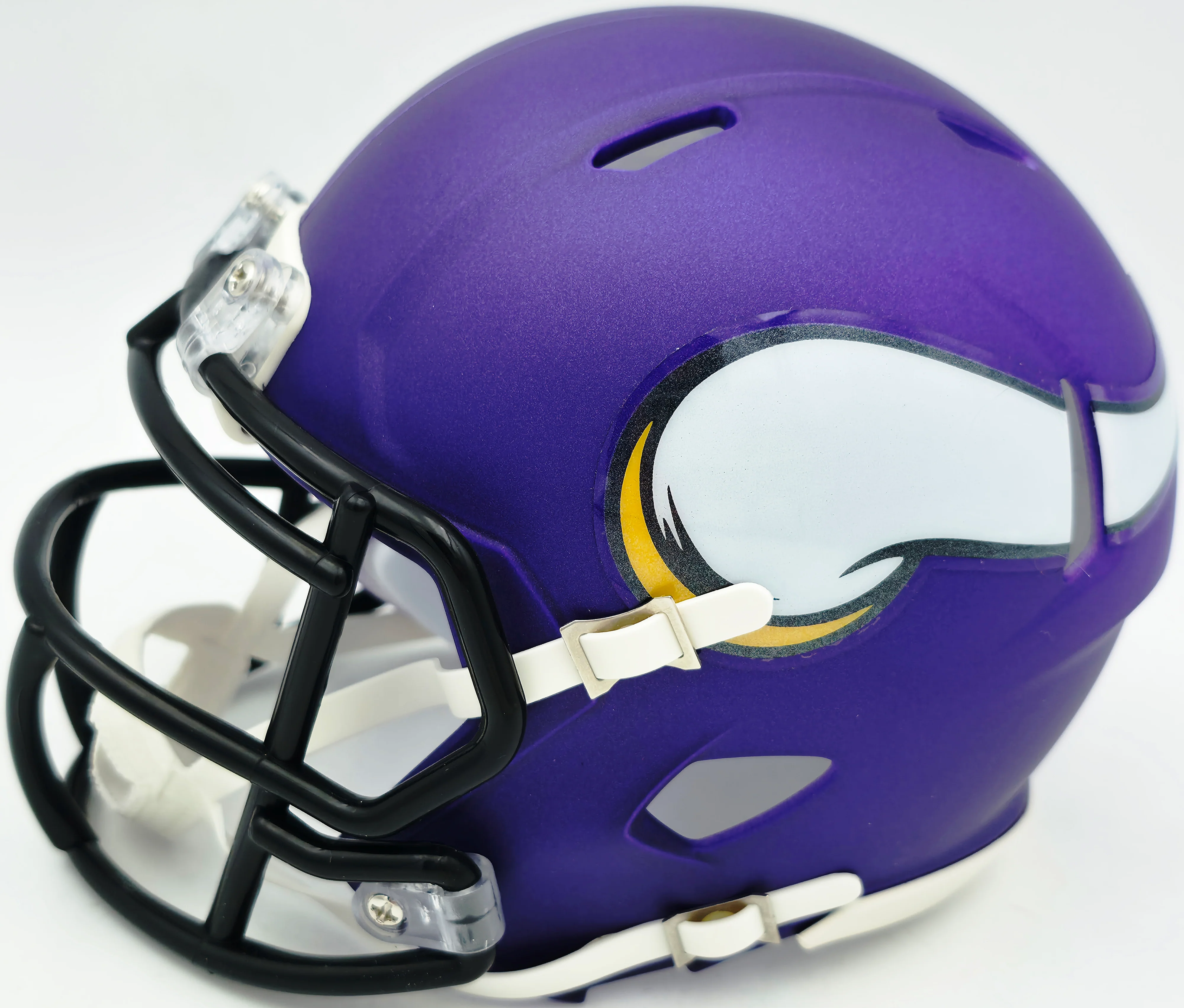 Jordan Addison Autographed Minnesota Vikings Purple Speed Mini Helmet (In Yellow) Beckett BAS QR Stock #261900 - Image 3