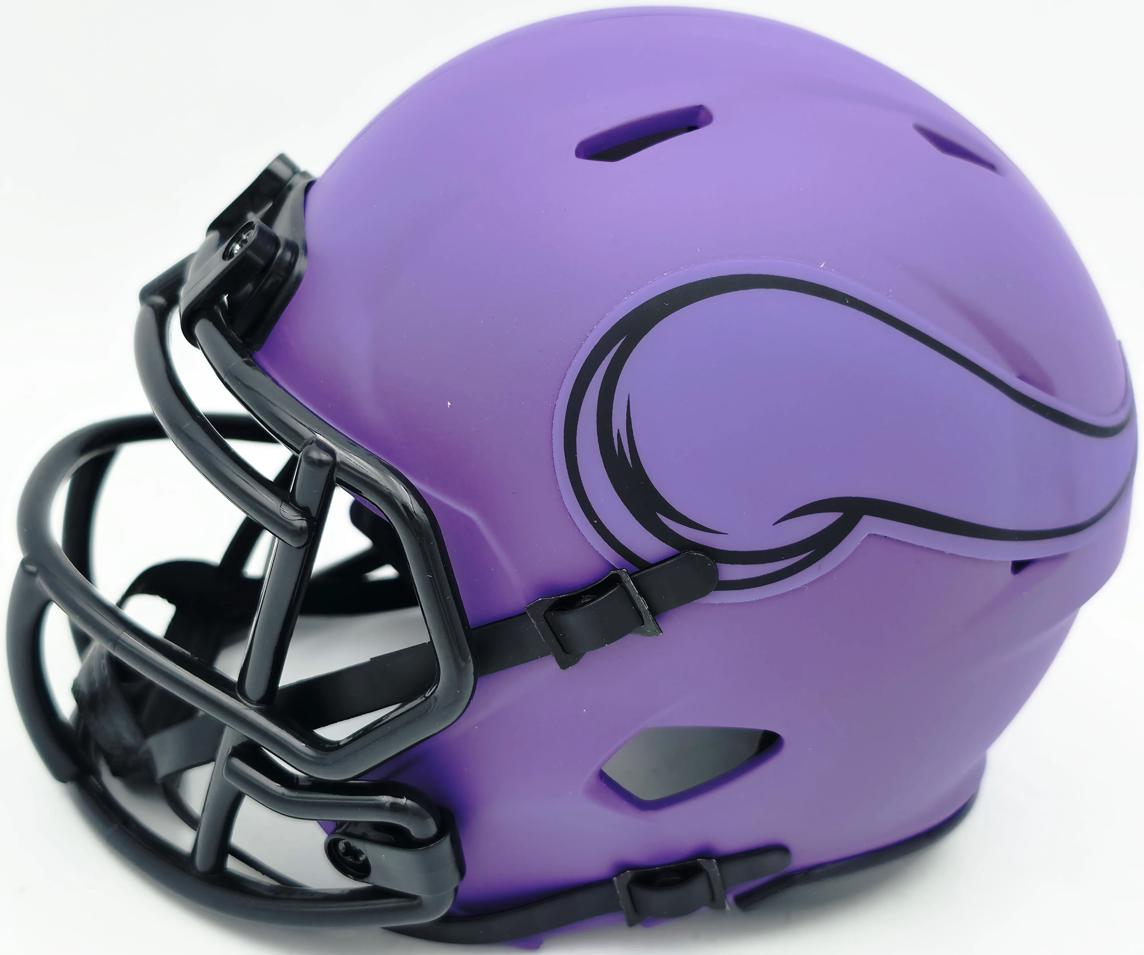 Jordan Addison Autographed Minnesota Vikings Rave Purple Speed Mini Helmet (In White) Beckett BAS QR Stock #261909 - Image 2