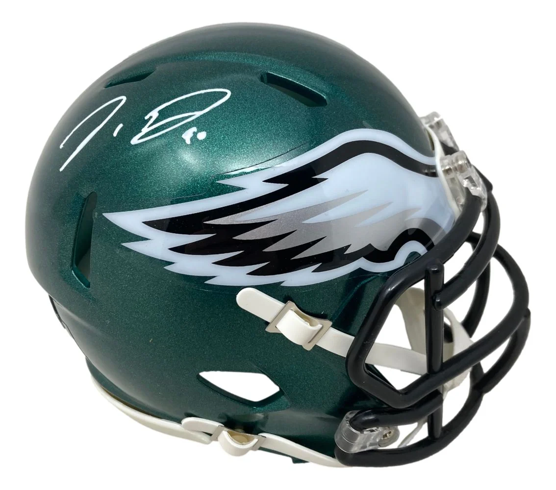 Jordan Davis Signed Philadelphia Eagles Mini Speed Helmet BAS
