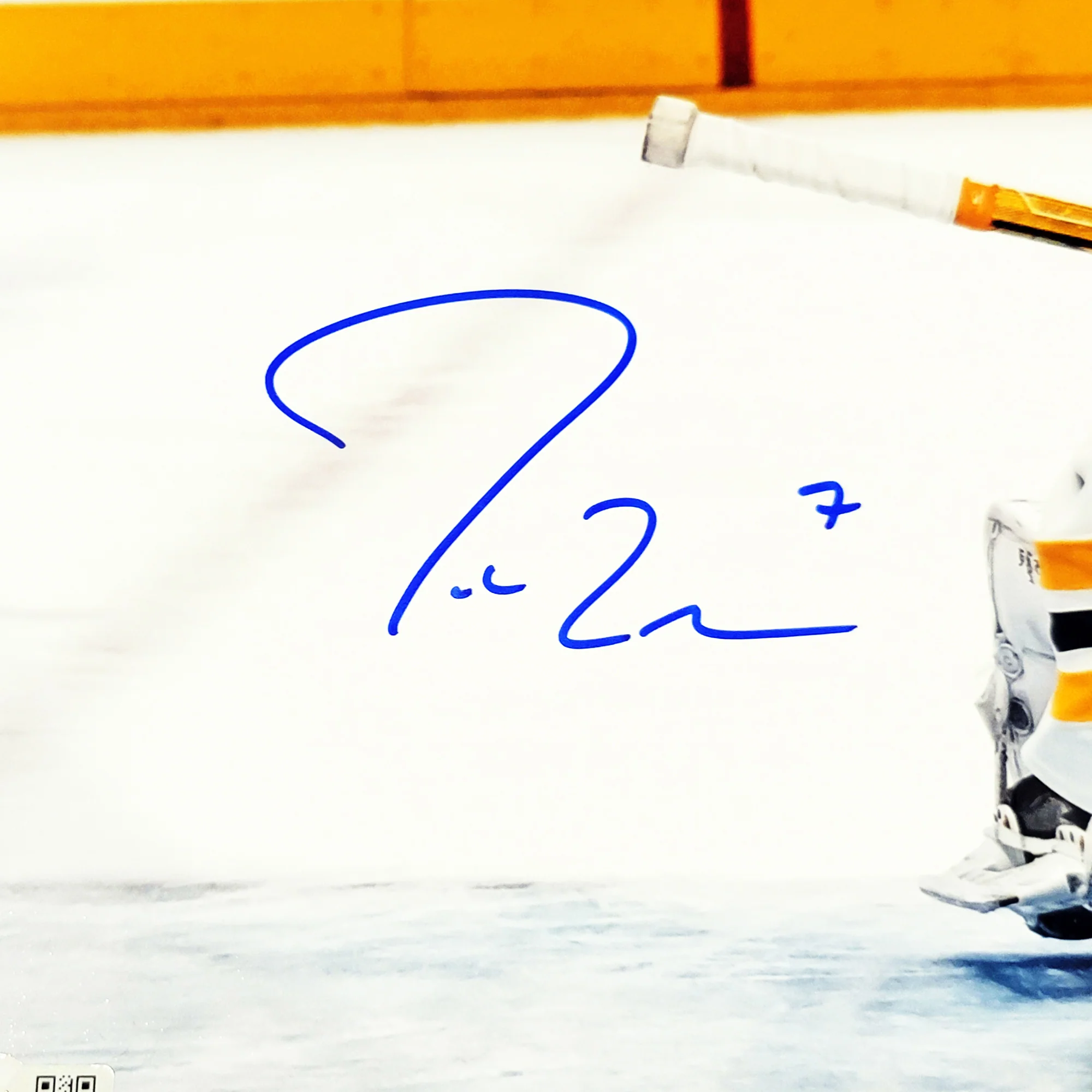 Jordan Eberle Autographed 16x20 Photo Seattle Kraken Jumping Fanatics Holo Stock #211621 - Image 2