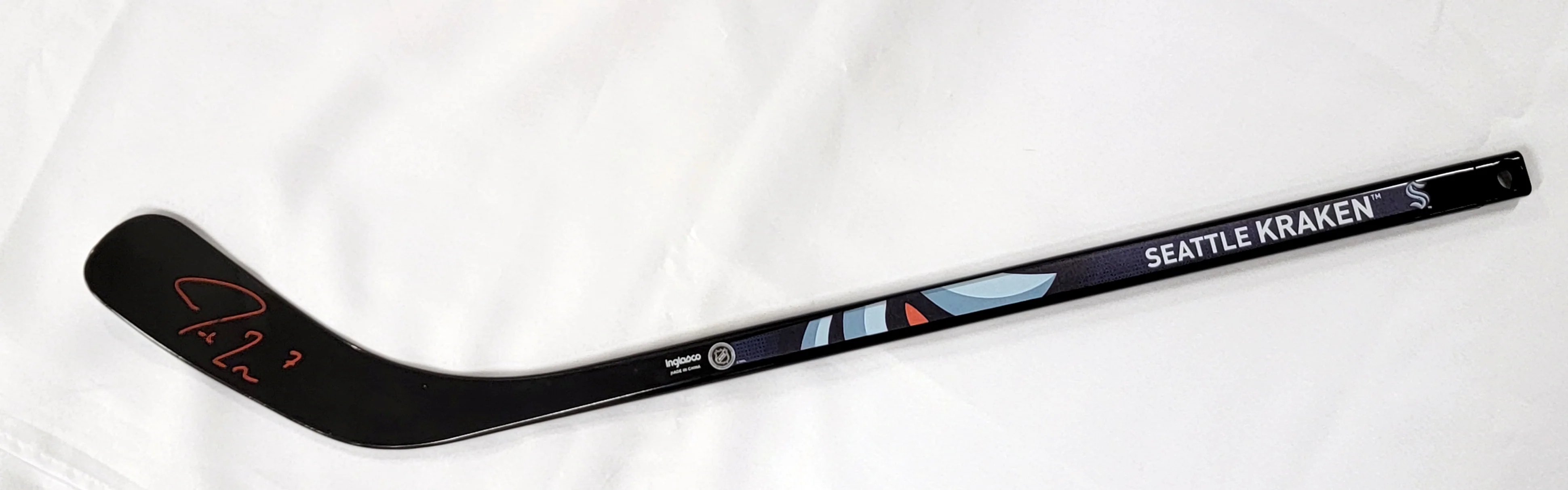 Jordan Eberle Autographed Black Inglasco 24" Mini Stick Seattle Kraken Fanatics Holo #B299859