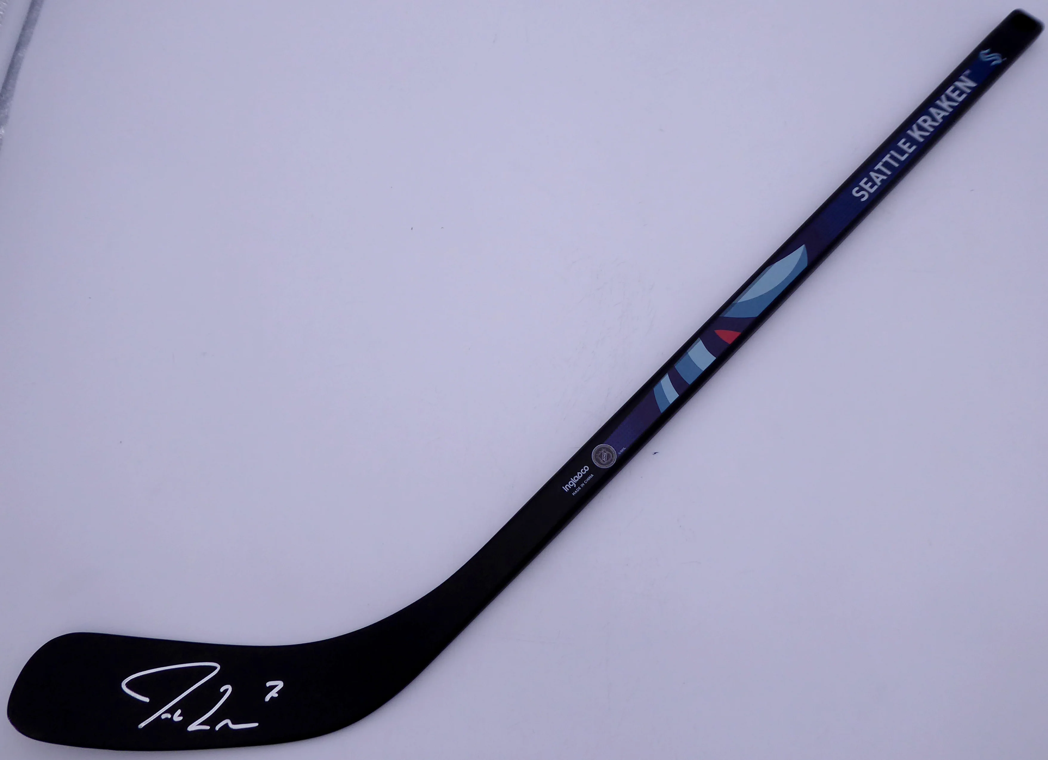 Jordan Eberle Autographed Inglasco 24" Mini Stick Seattle Kraken Fanatics Holo #B232665