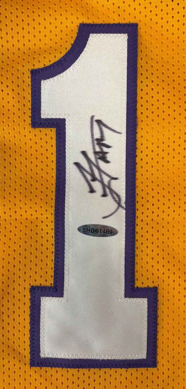Jordan Farmar Los Angeles Signed Yellow Basketball Jersey UDA Hologram - Image 2