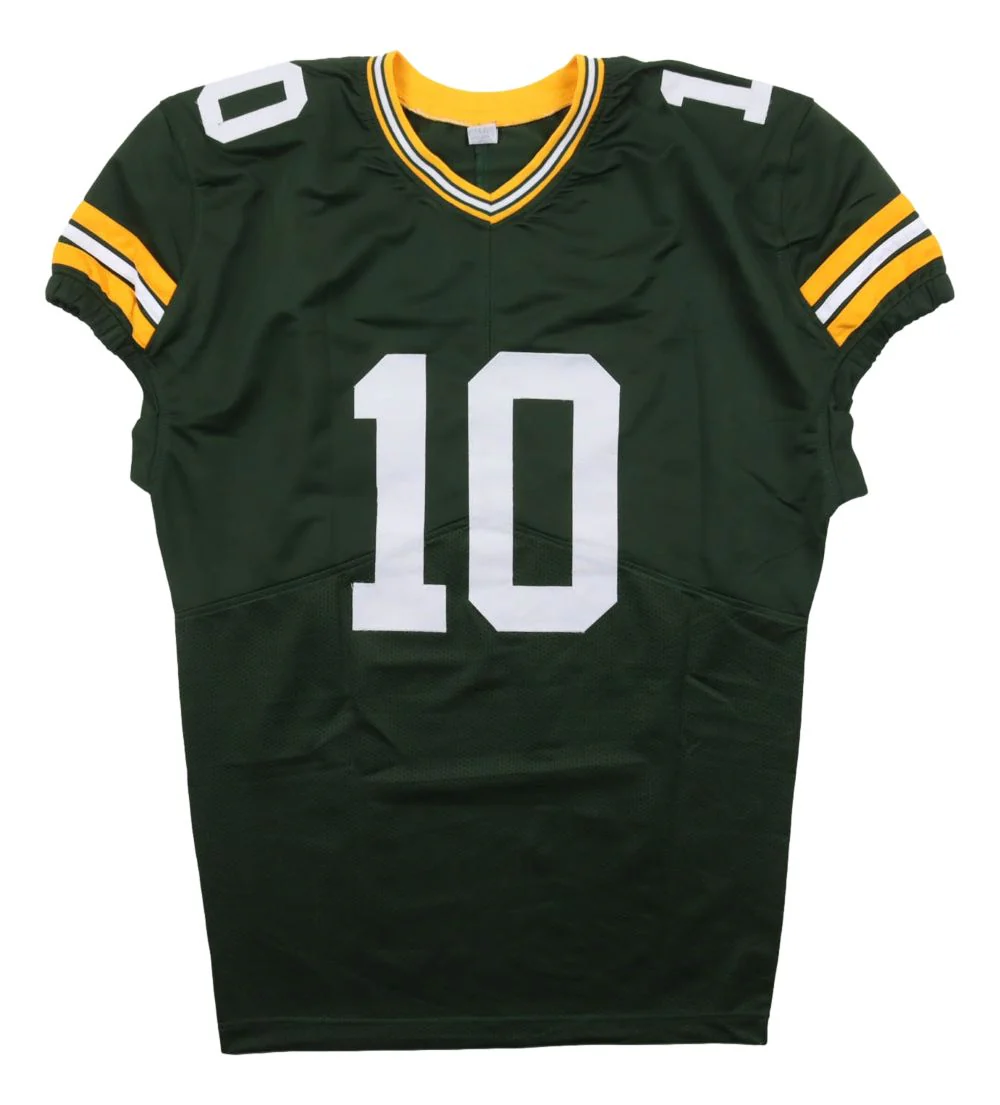 Jordan Love Green Bay Signed Green Pro-Cut Football Jersey BAS ITP - Image 3