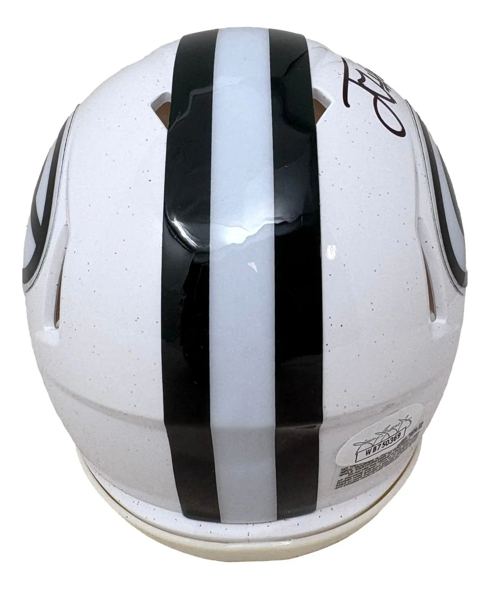 Jordan Love Signed In Black Green Bay Packers White Mini Speed Helmet JSA - Image 2