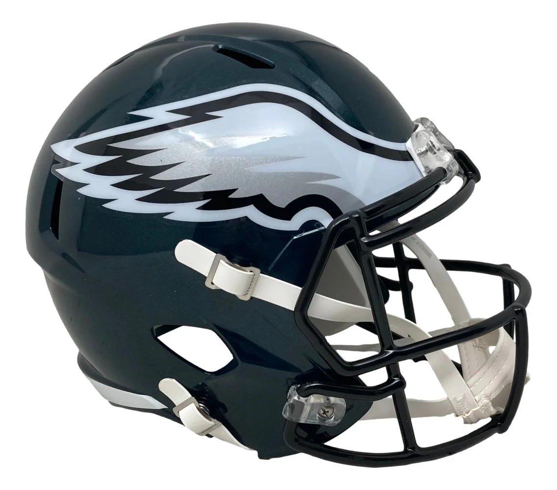 Jordan Mailata Signed Philadelphia Eagles FS Super Bowl 59 Replica Helmet BAS - Image 3